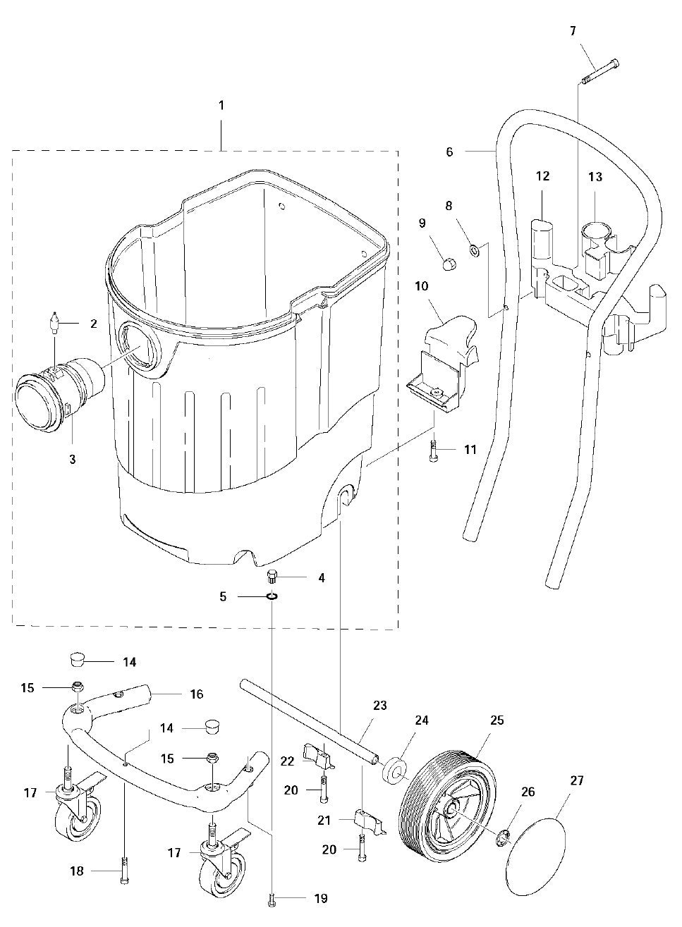DC 1400 Cart Assembly Parts