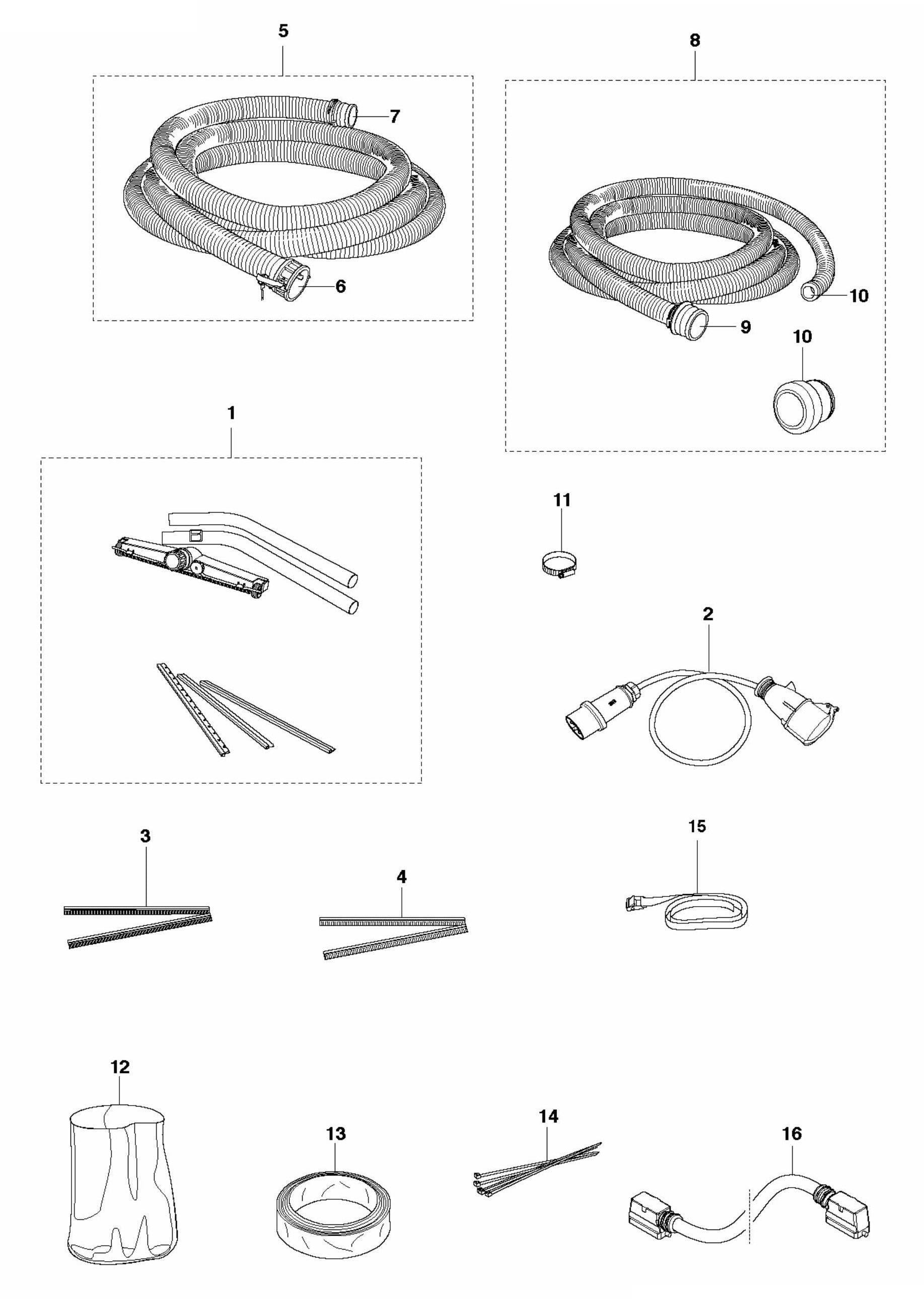 DC 6000 Accessories Assembly Parts
