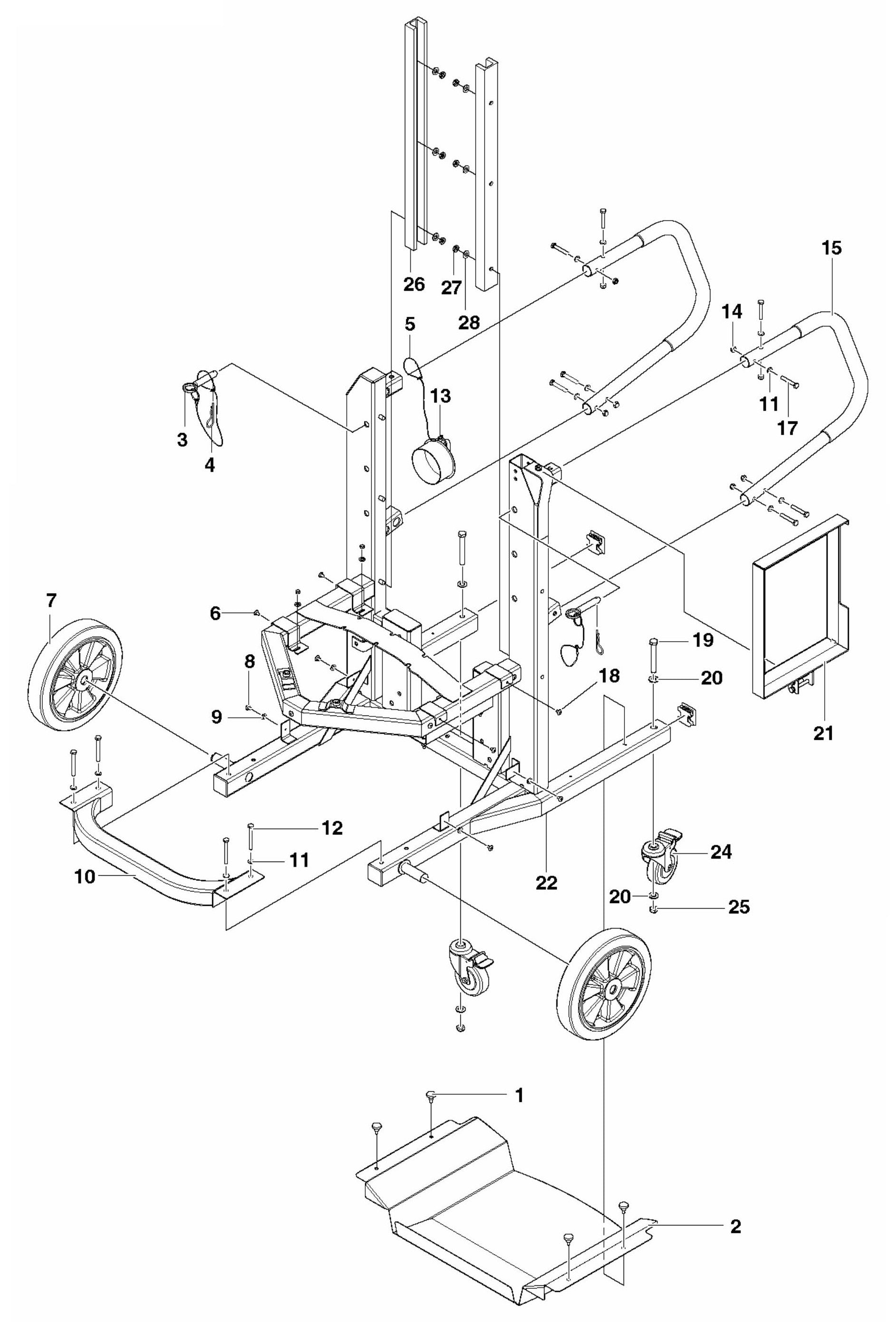 DC 6000 Lower Frame Assembly Parts