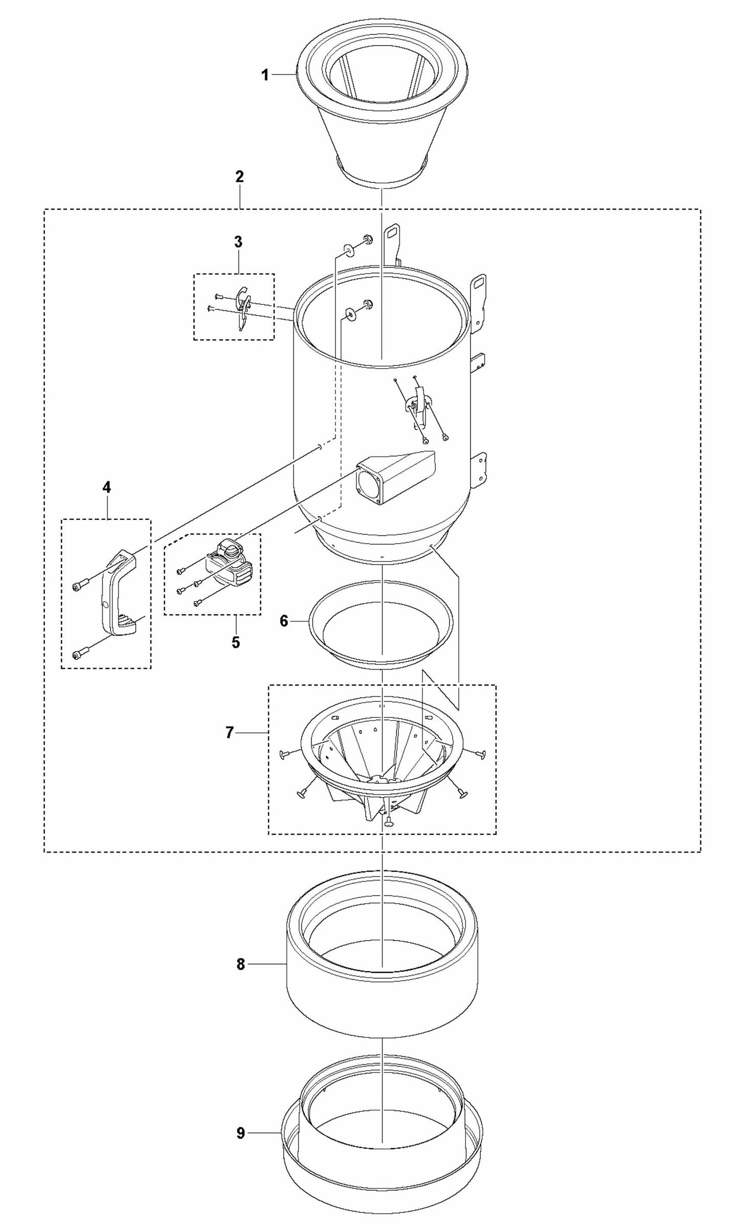 DE 110 Tank Assembly Parts