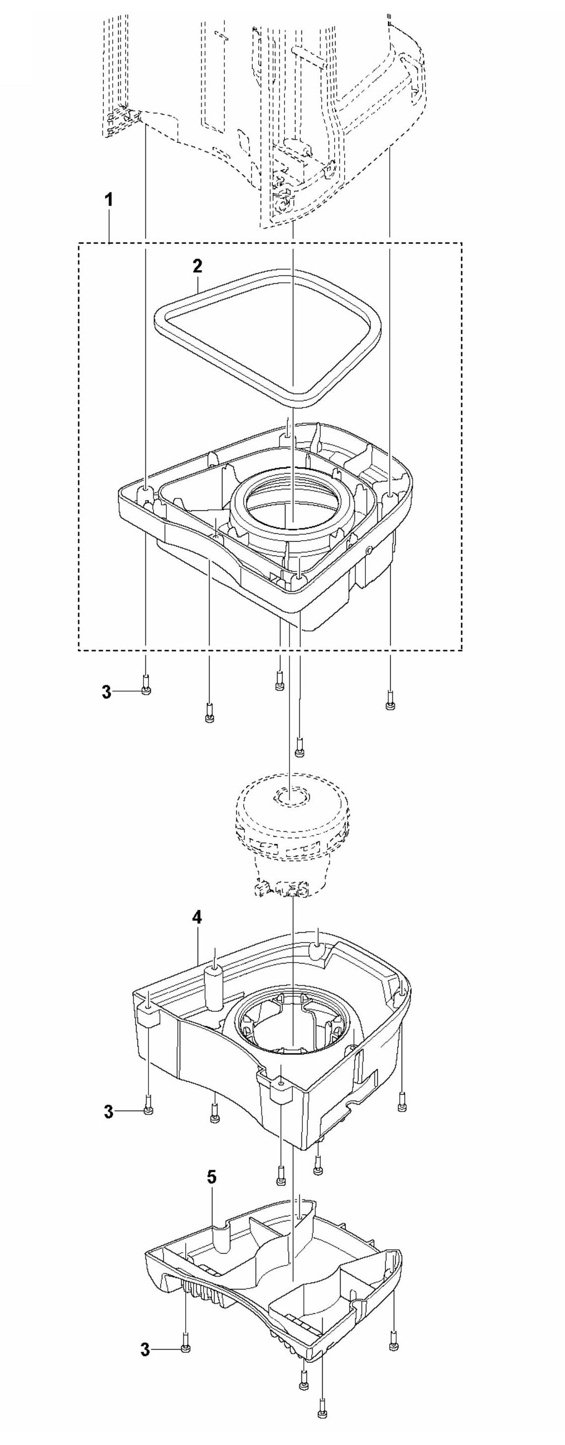 DE 110 S Housing Lower Assembly Parts
