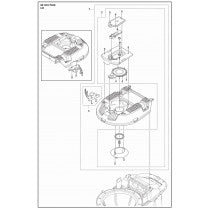 Lid Parts For DE 120 H Parts By Husqvarna