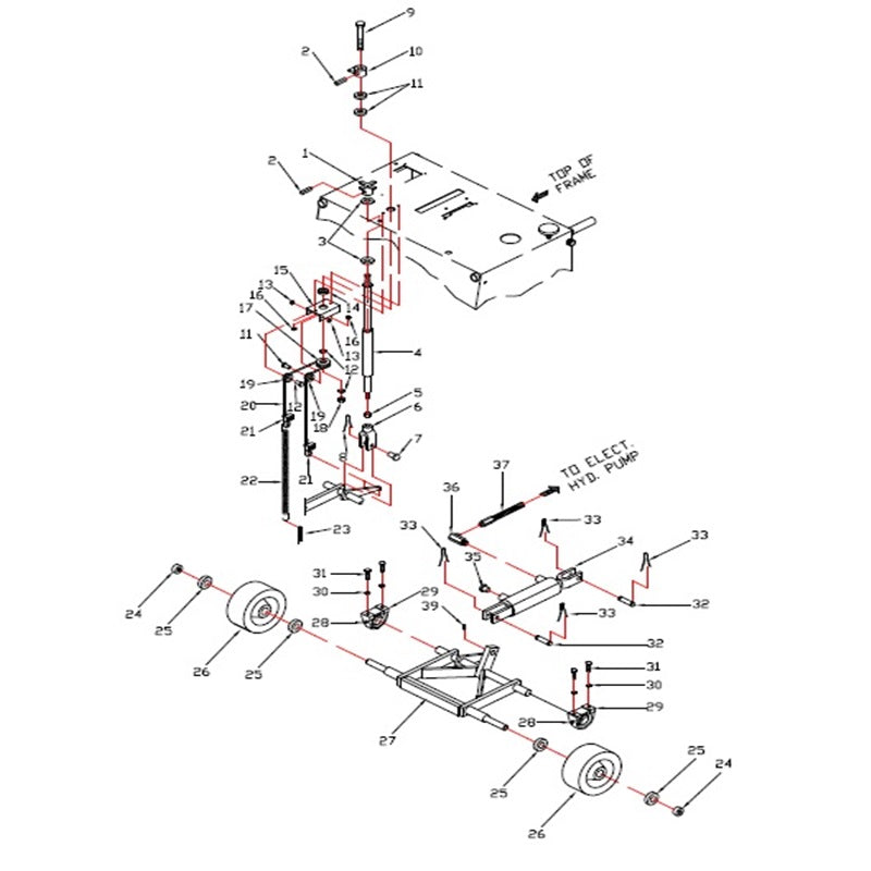 C3120 C6120 Depth Stop And Front Axle Group 31HP and 61 HP Parts By Norton Clippers