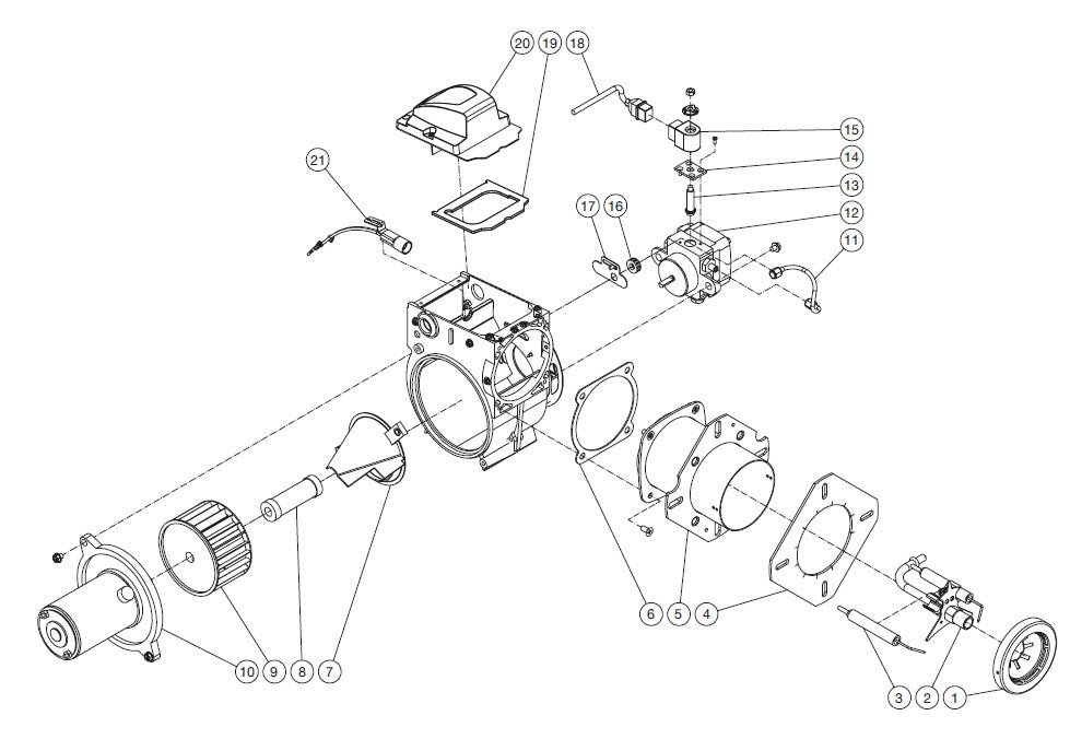 DHG-4004 Burner Assembly Parts By Mi-T-M