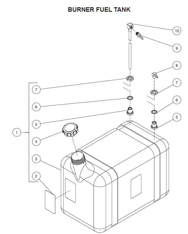 DHG-4004 Burner Fuel Tank Assembly Parts By Mi-T-M