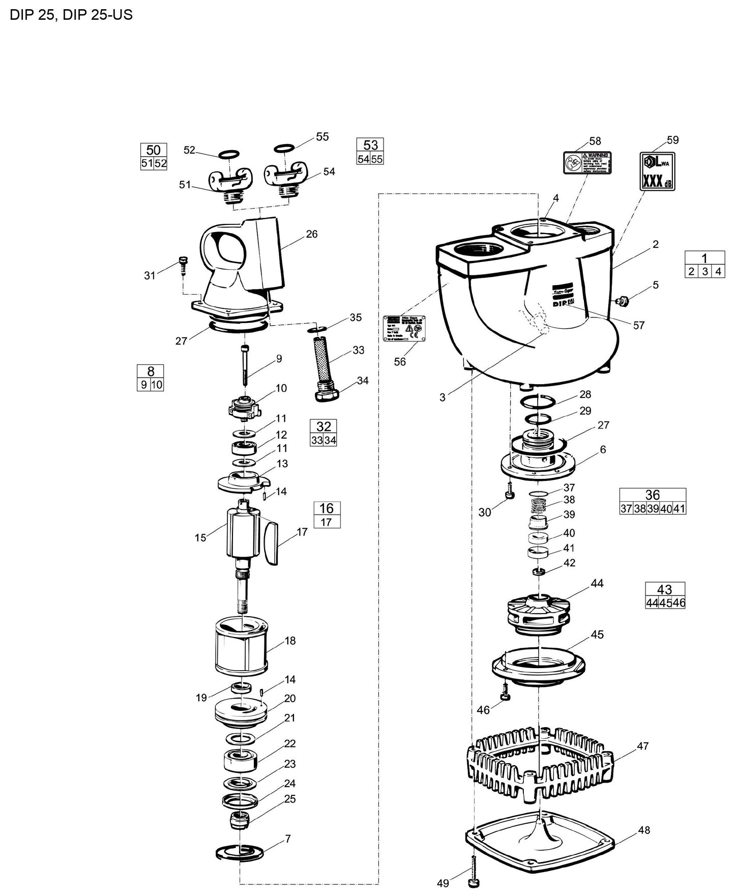 DIP 25, DIP 25-US Centrifugal Pump