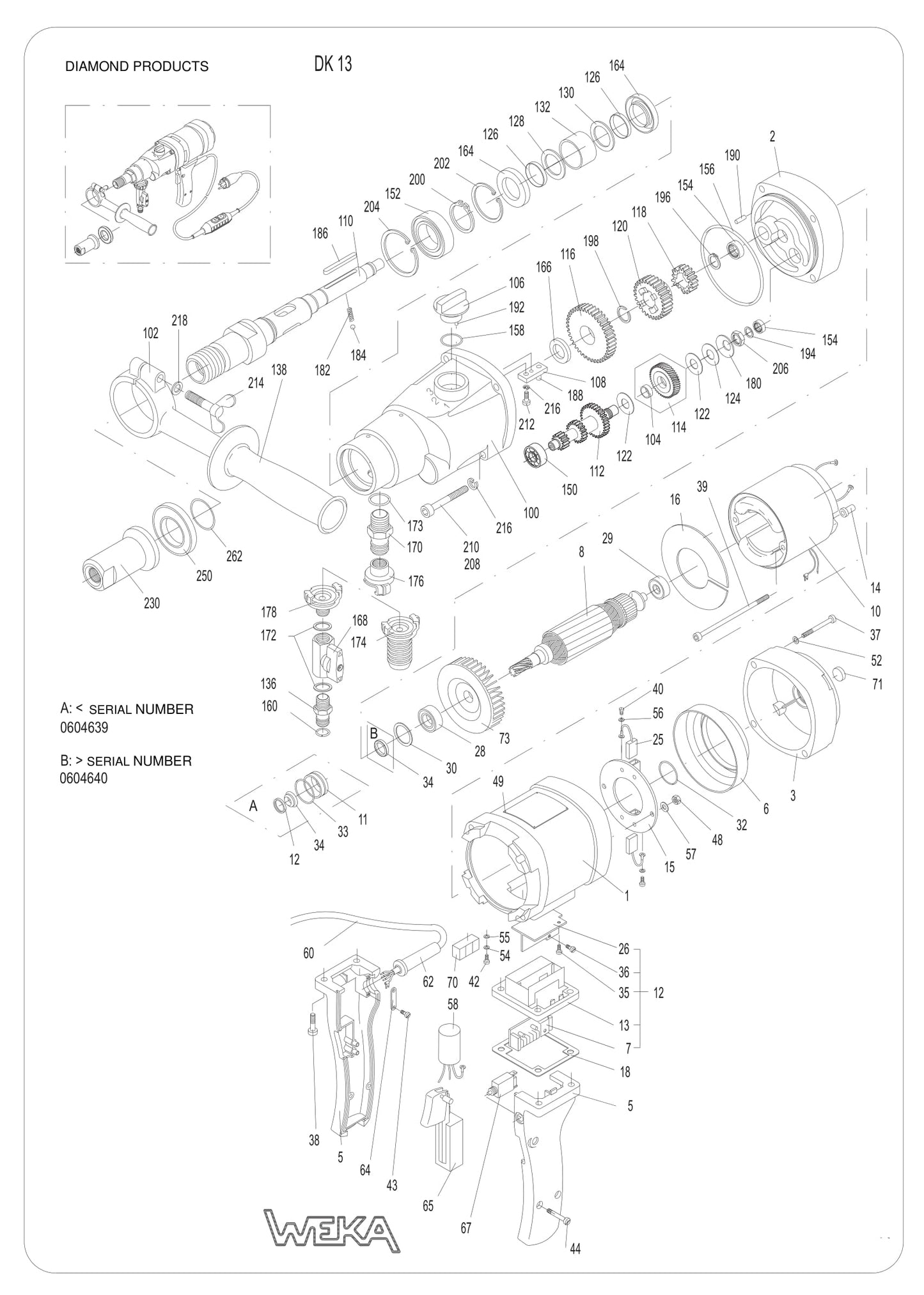 WEKA DK13 Core Drill Parts By Core Bore Diamond Products