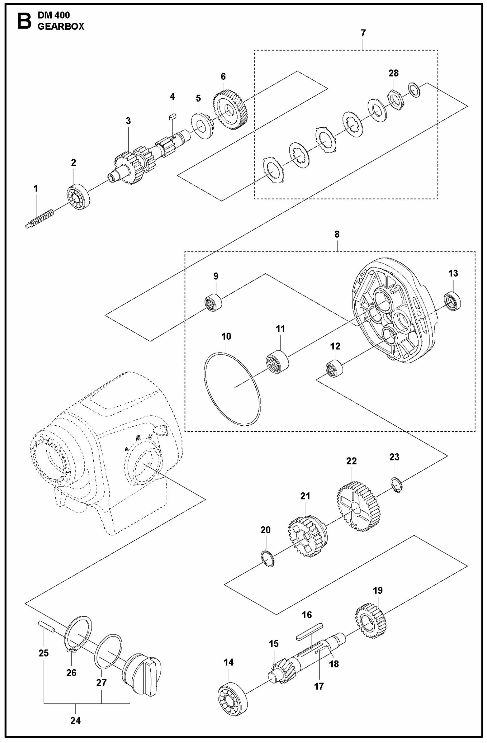 DM 400 Gearbox Assembly-2 Parts