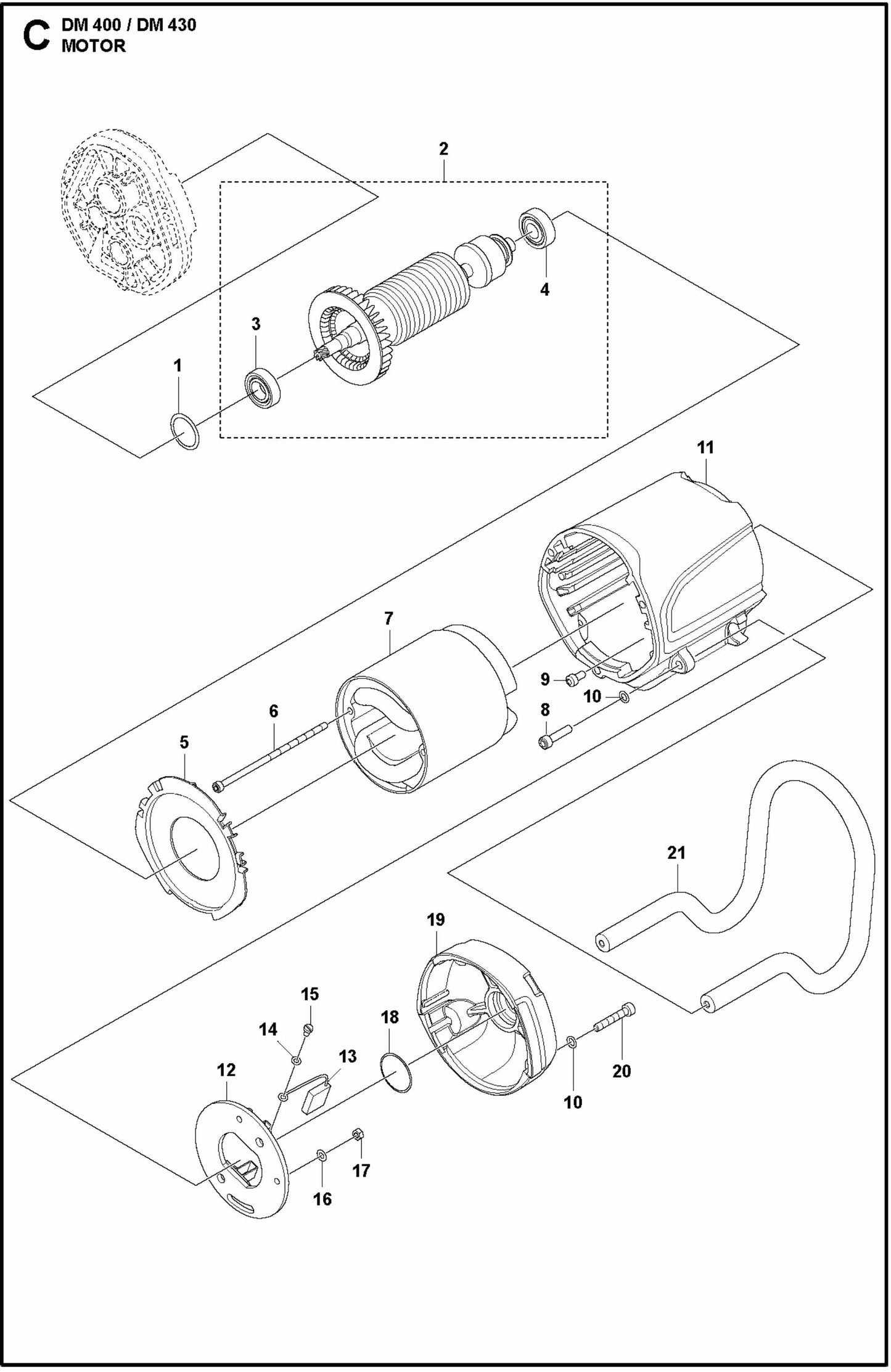 DM 400 Motor Assembly Parts