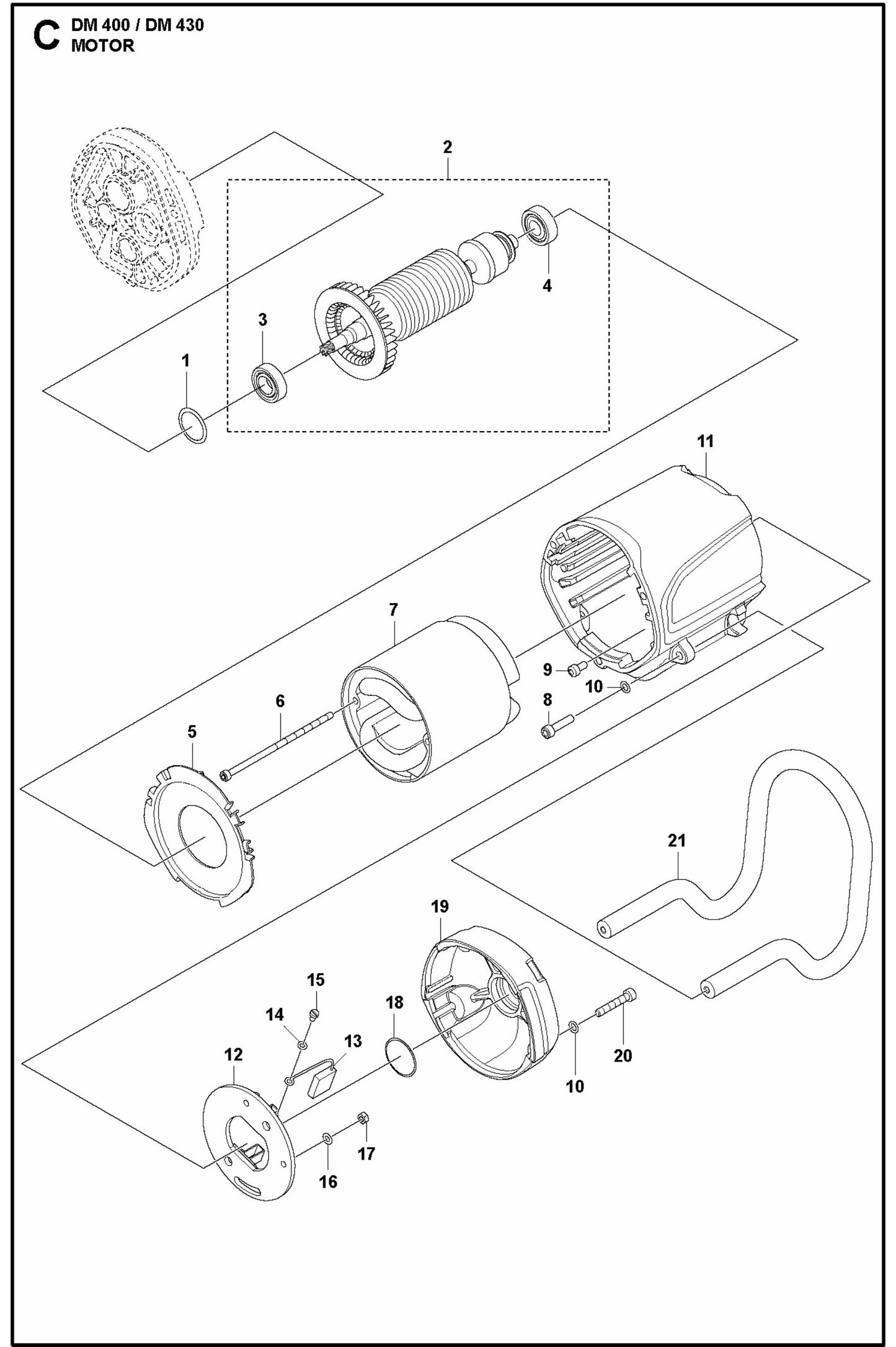 DM 430 Motor Assembly Parts