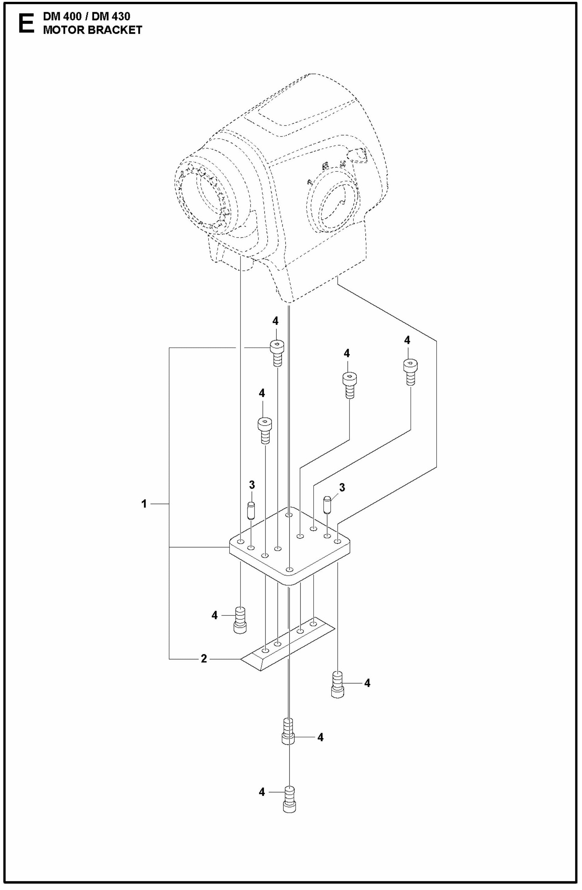 DM 430 Motor Bracket Assembly Parts