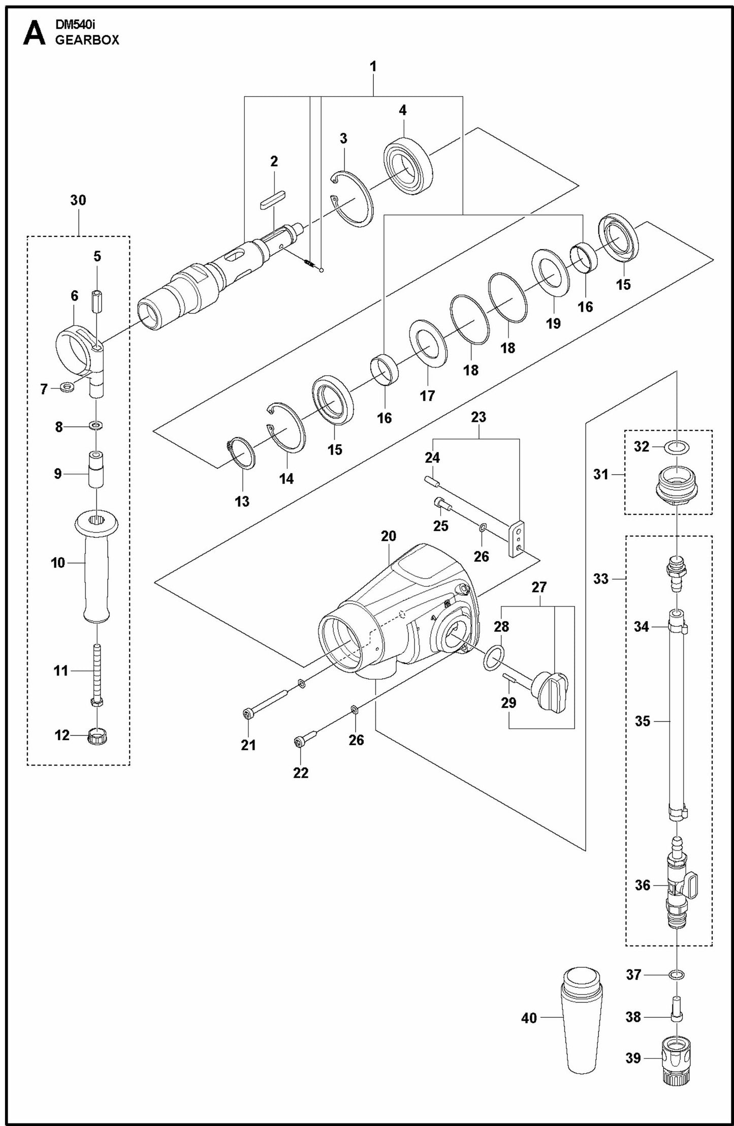 DM 540i Gearbox Assembly Parts