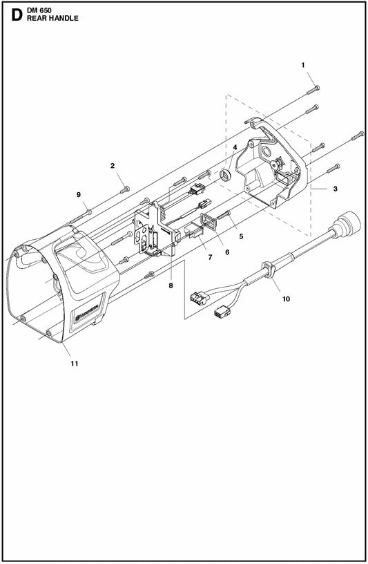 DM 650 Rear Handle Assembly Parts