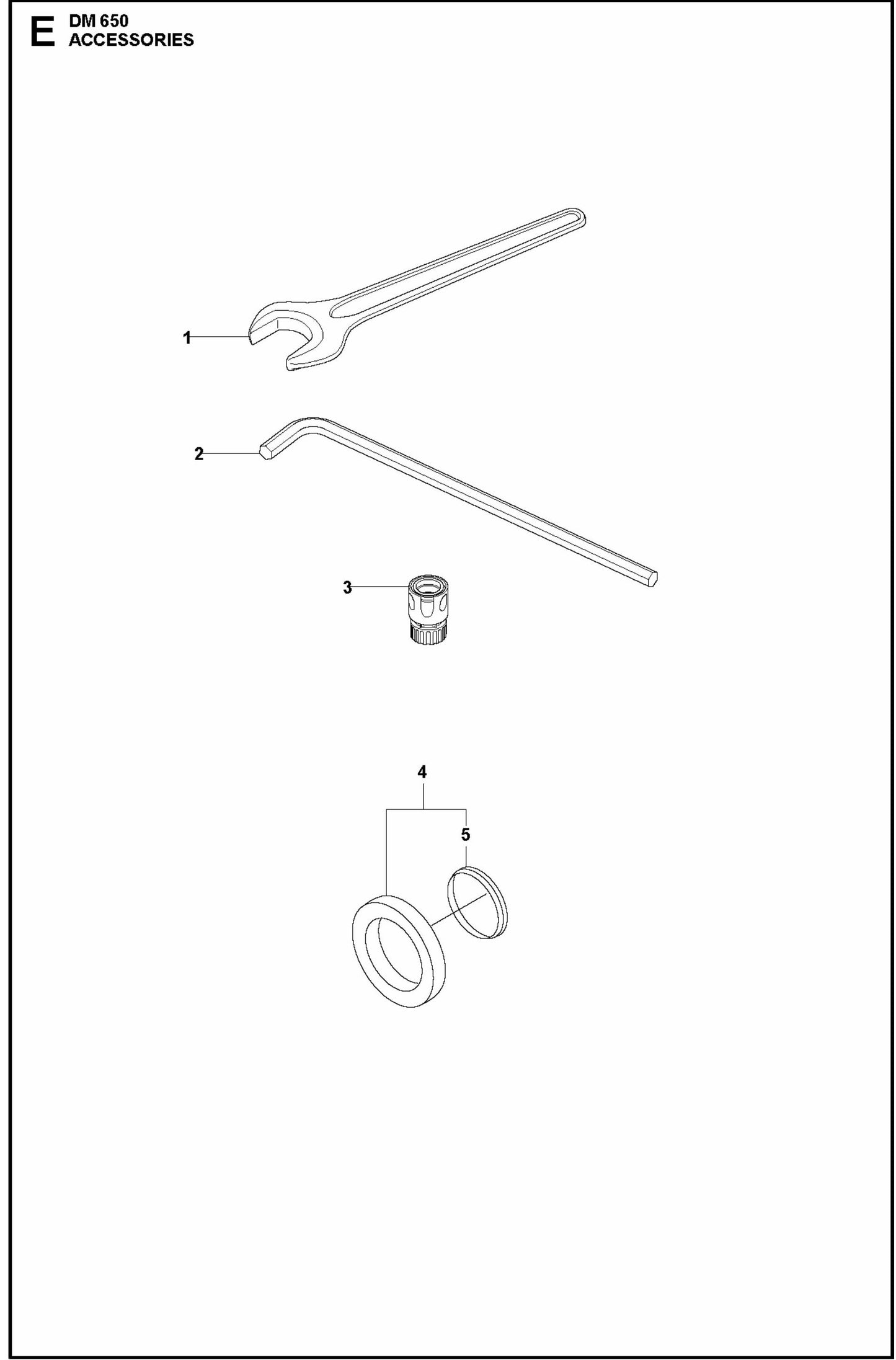 DM 650 Accessories Assembly Parts