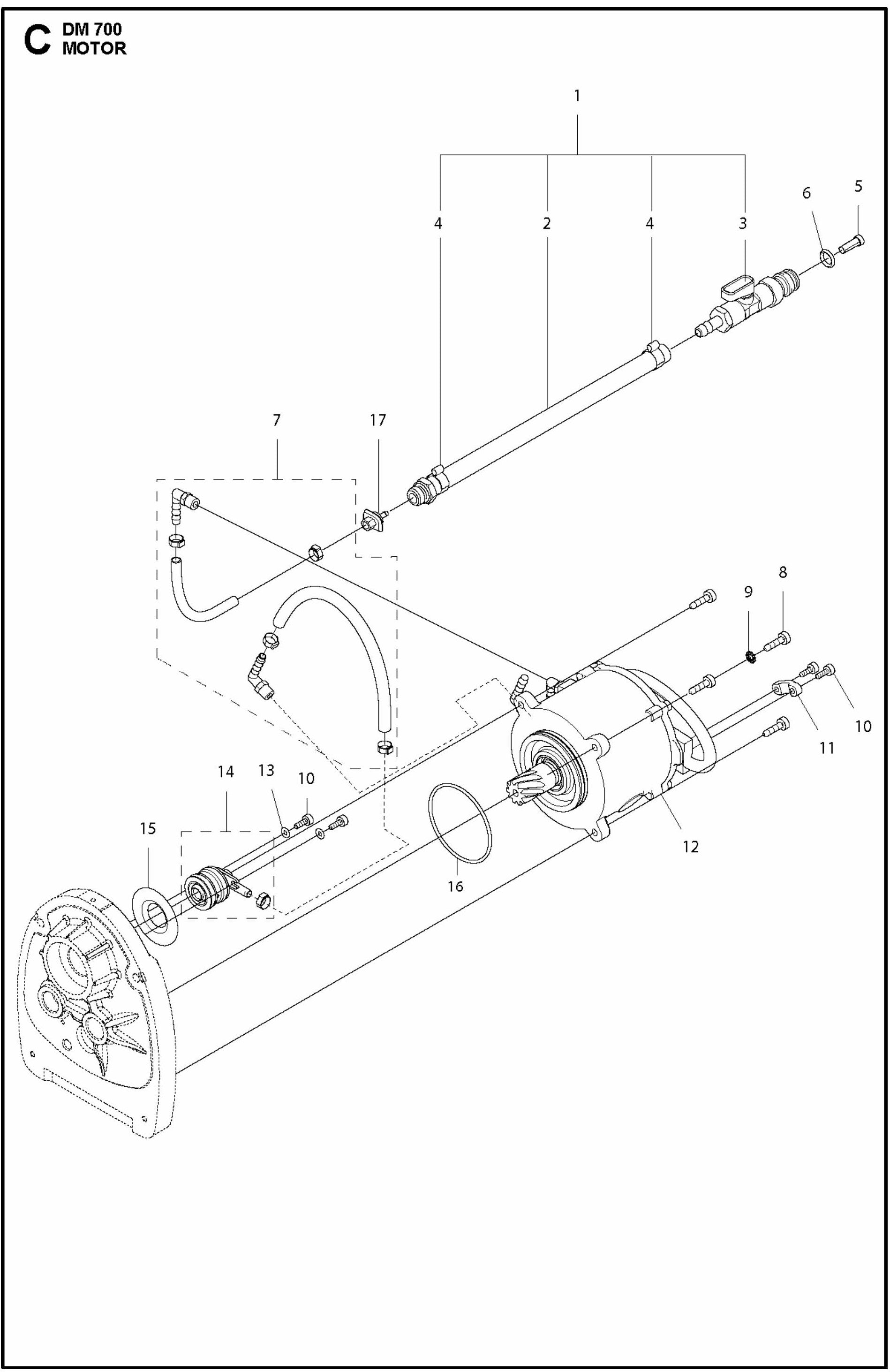 DM 700 Motor Assembly Parts