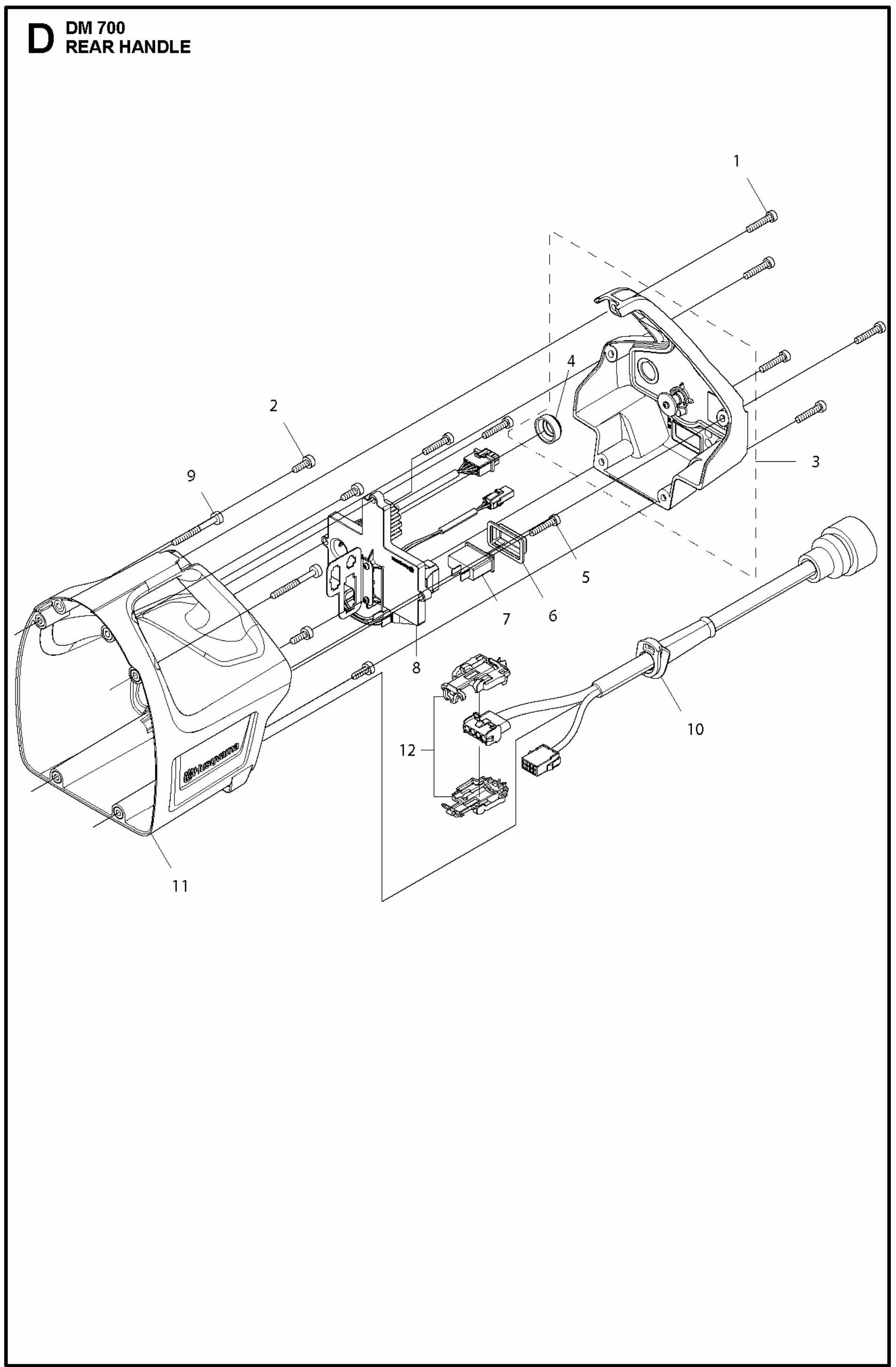 DM 700 Rear Handle Assembly Parts