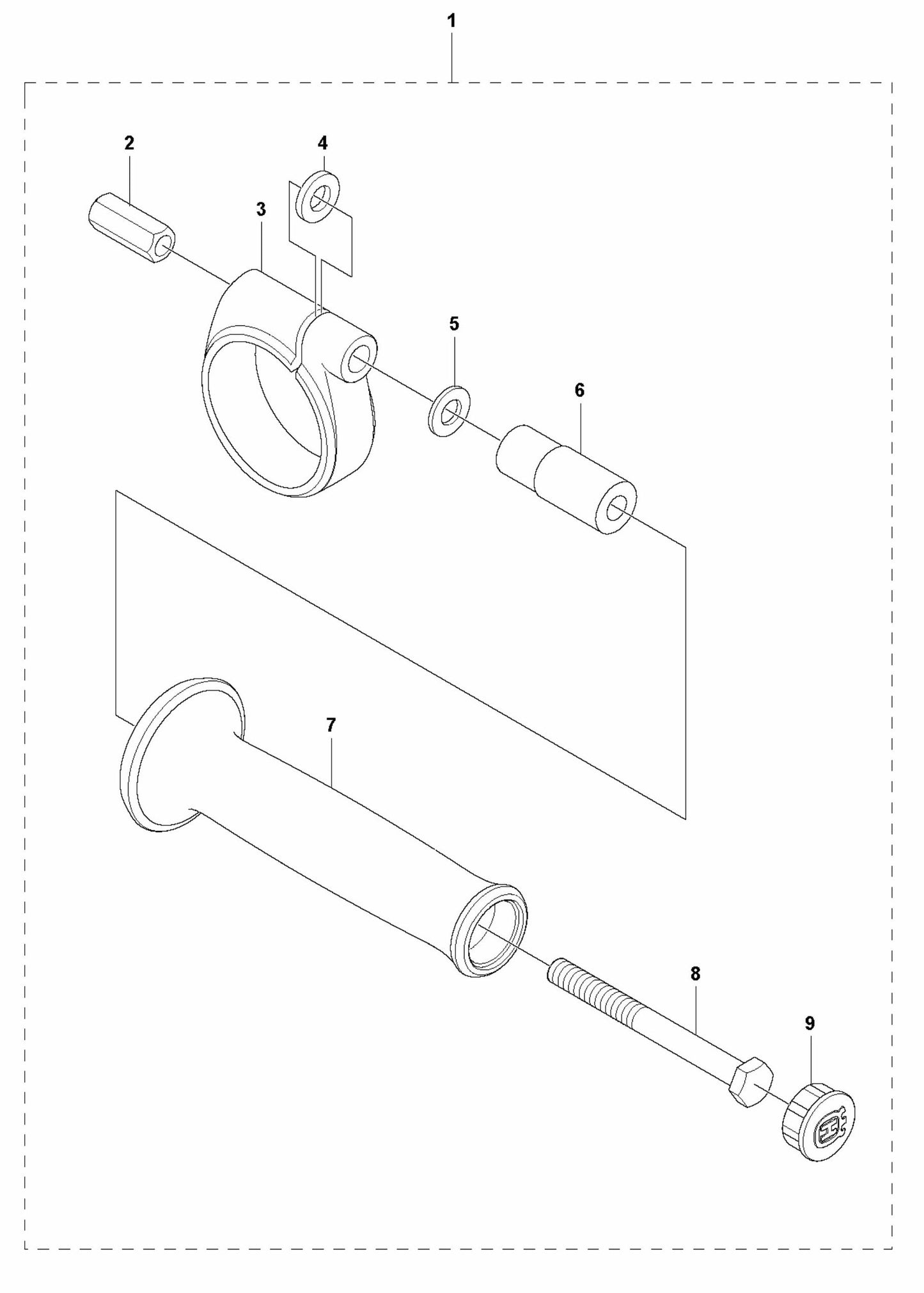 DM 230 Front Handle Assembly Parts by Husqvarna
