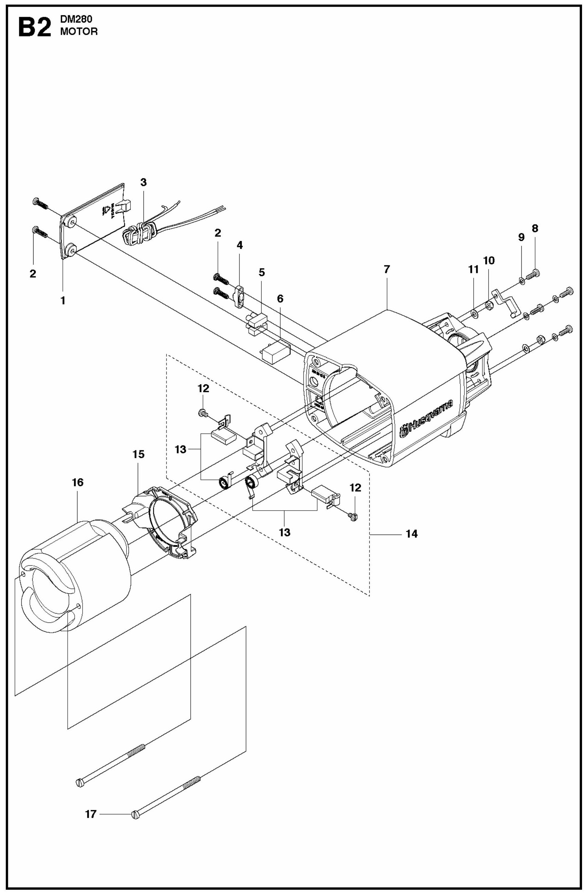 DM 280 Motor Assembly-2 Parts