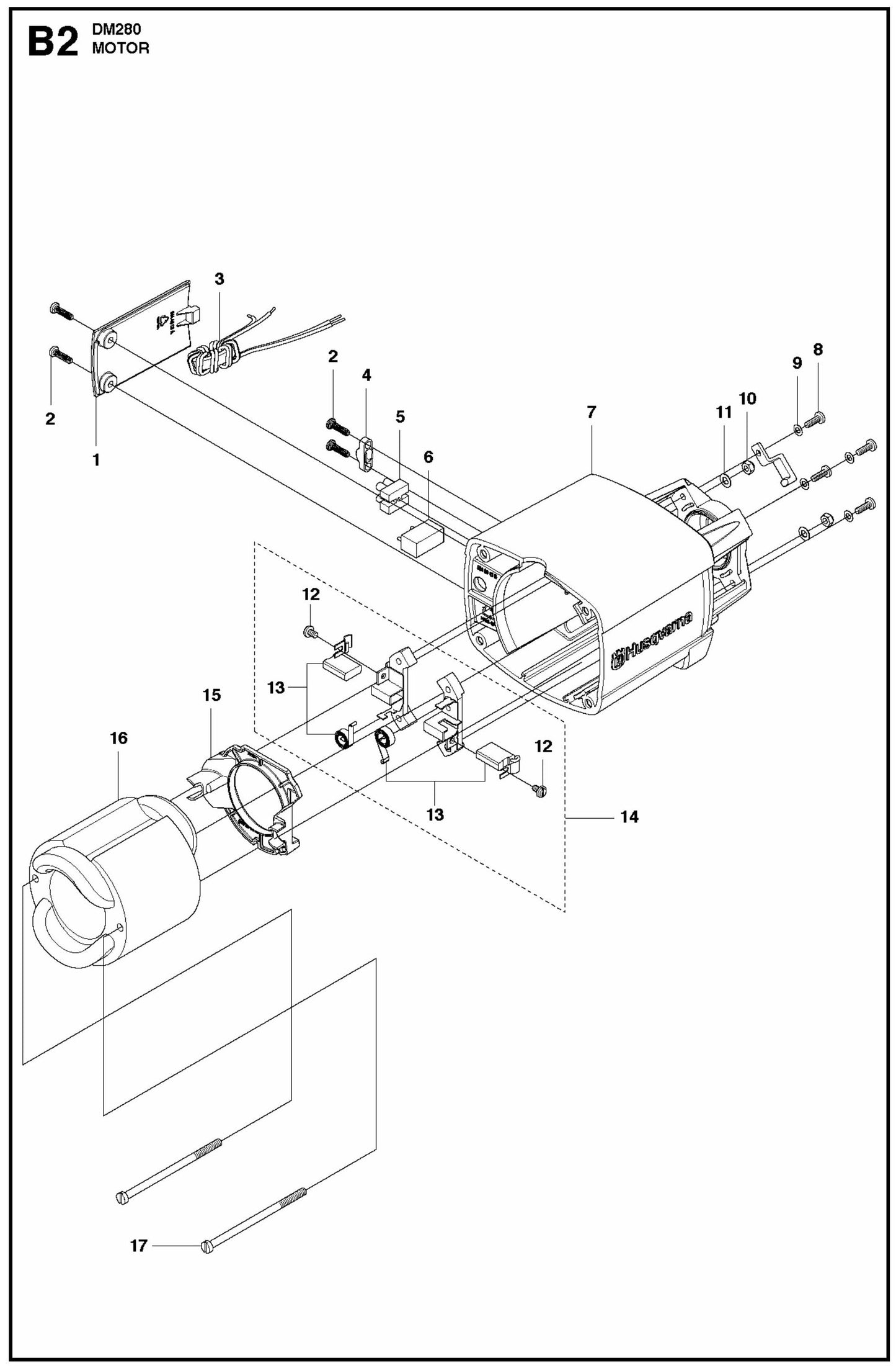 DM 280 Motor Assembly-2 Parts
