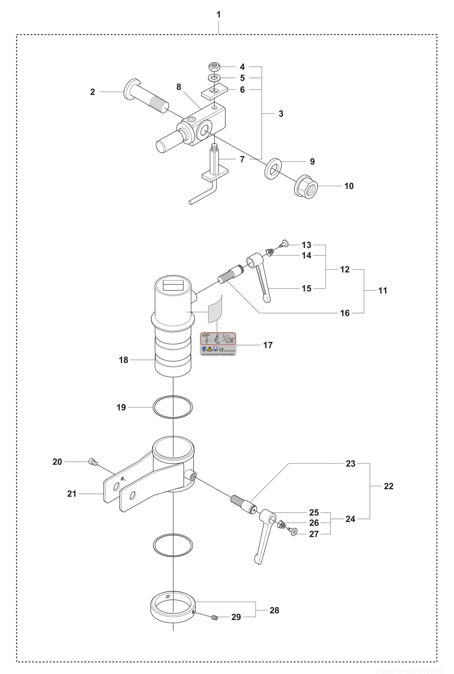 DMS 160 Gyro Unit Assembly Parts
