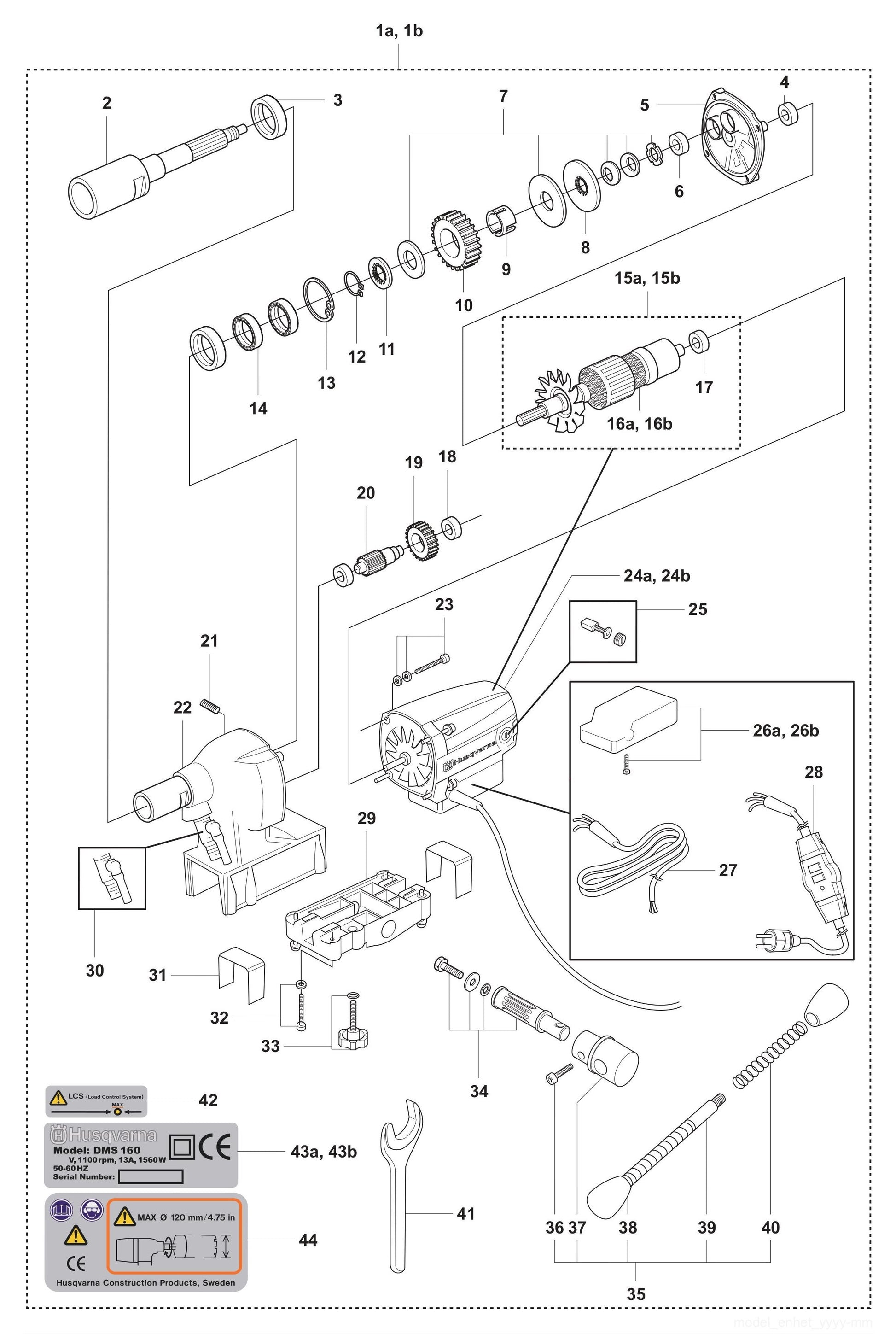 DMS 160 Assembly-1 Parts