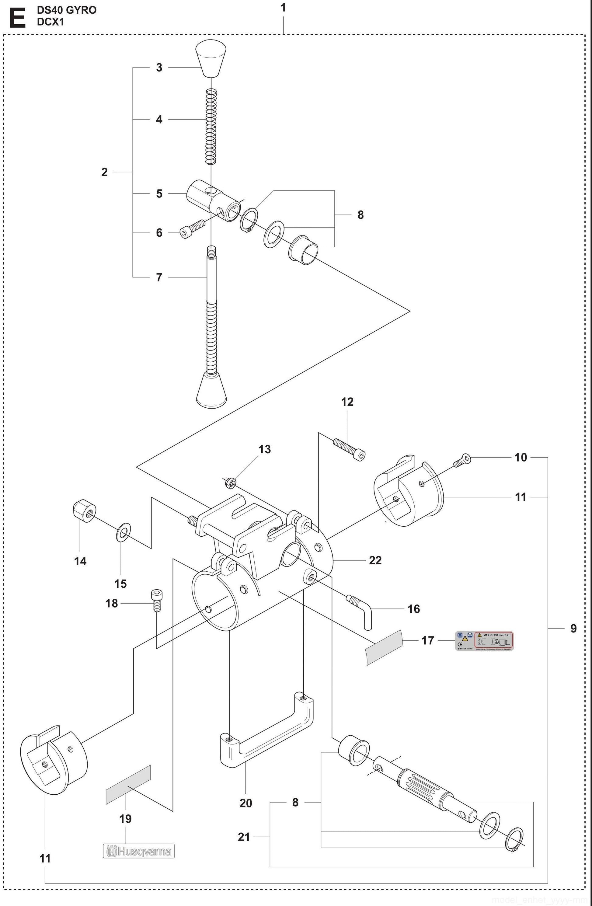 DS 40 Gyro DCX1 Assembly Parts