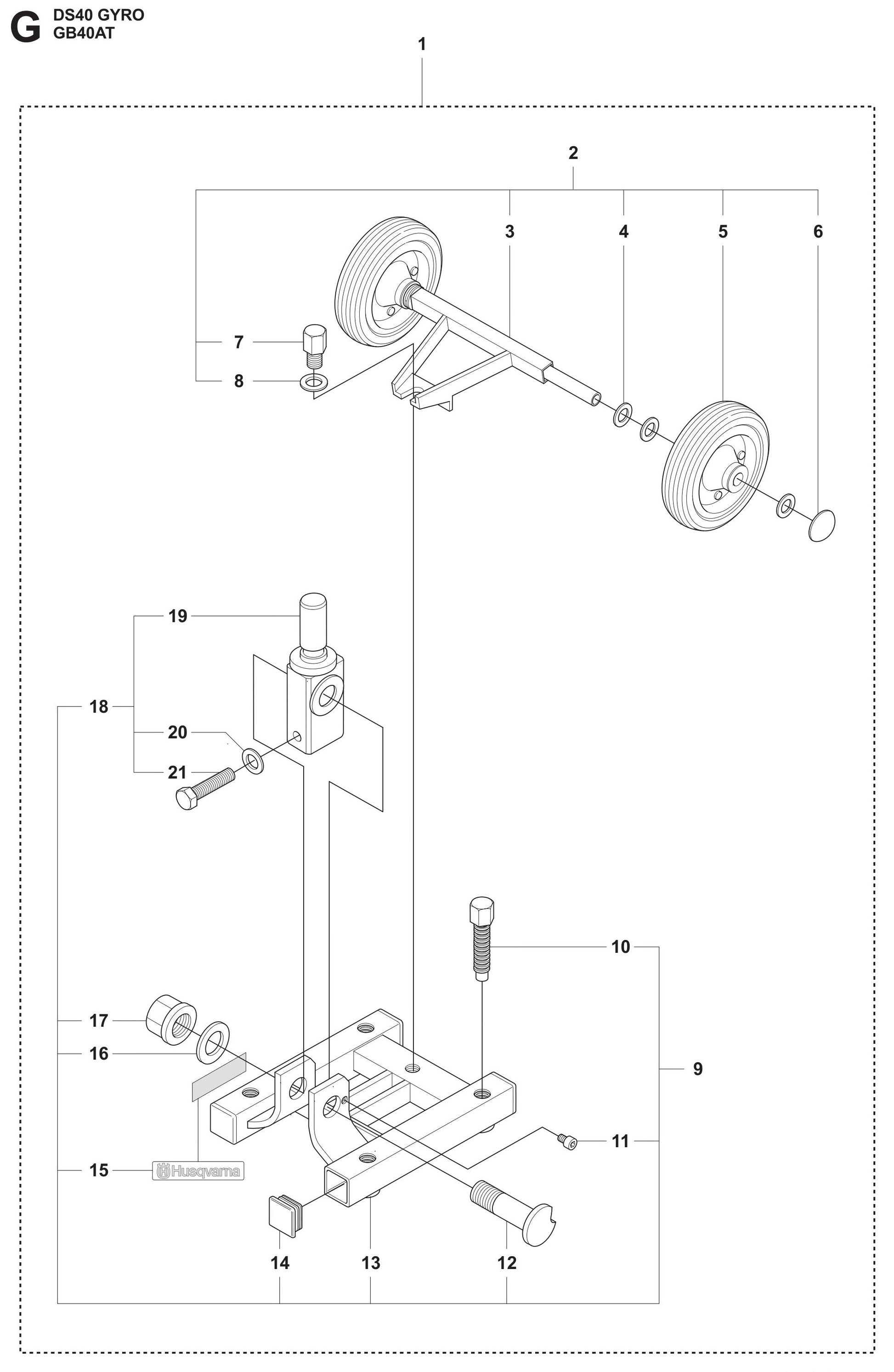 DS 40 Gyro GB40AT Assembly Parts