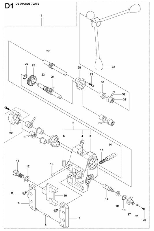 DS 70AT Carriage Assembly Parts