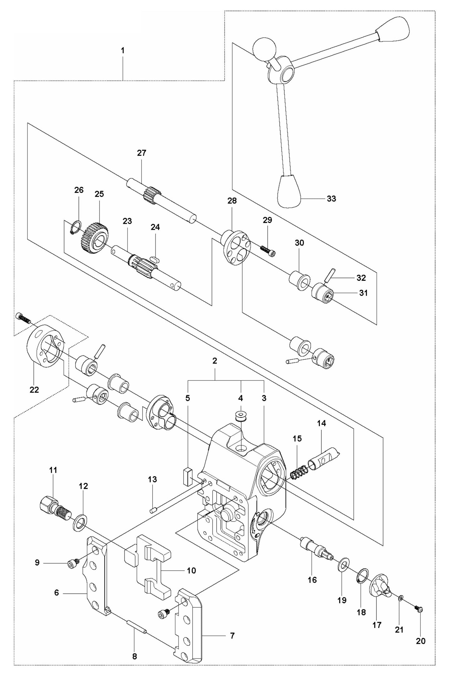 DS 70ATS Carriage Assembly Parts by Husqvarna