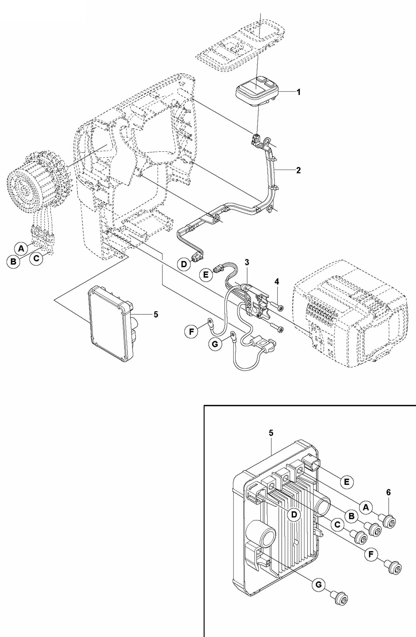 DM 540i Electrical Assembly Parts by Husqvarna