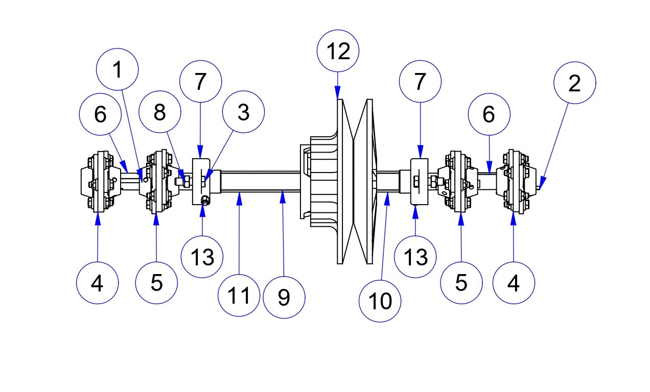 MP215, MP245 Mechanical Pro Riders Driveline Assembly Parts by Allen Engineering