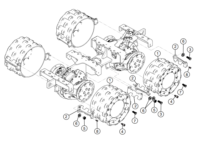 AAA RX1575 - Drum 24" Assembly Parts By Multiquip