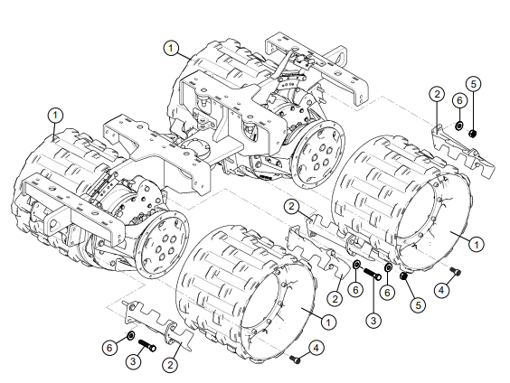 AAA RX1575 - Drum 33" Assembly Parts By Multiquip
