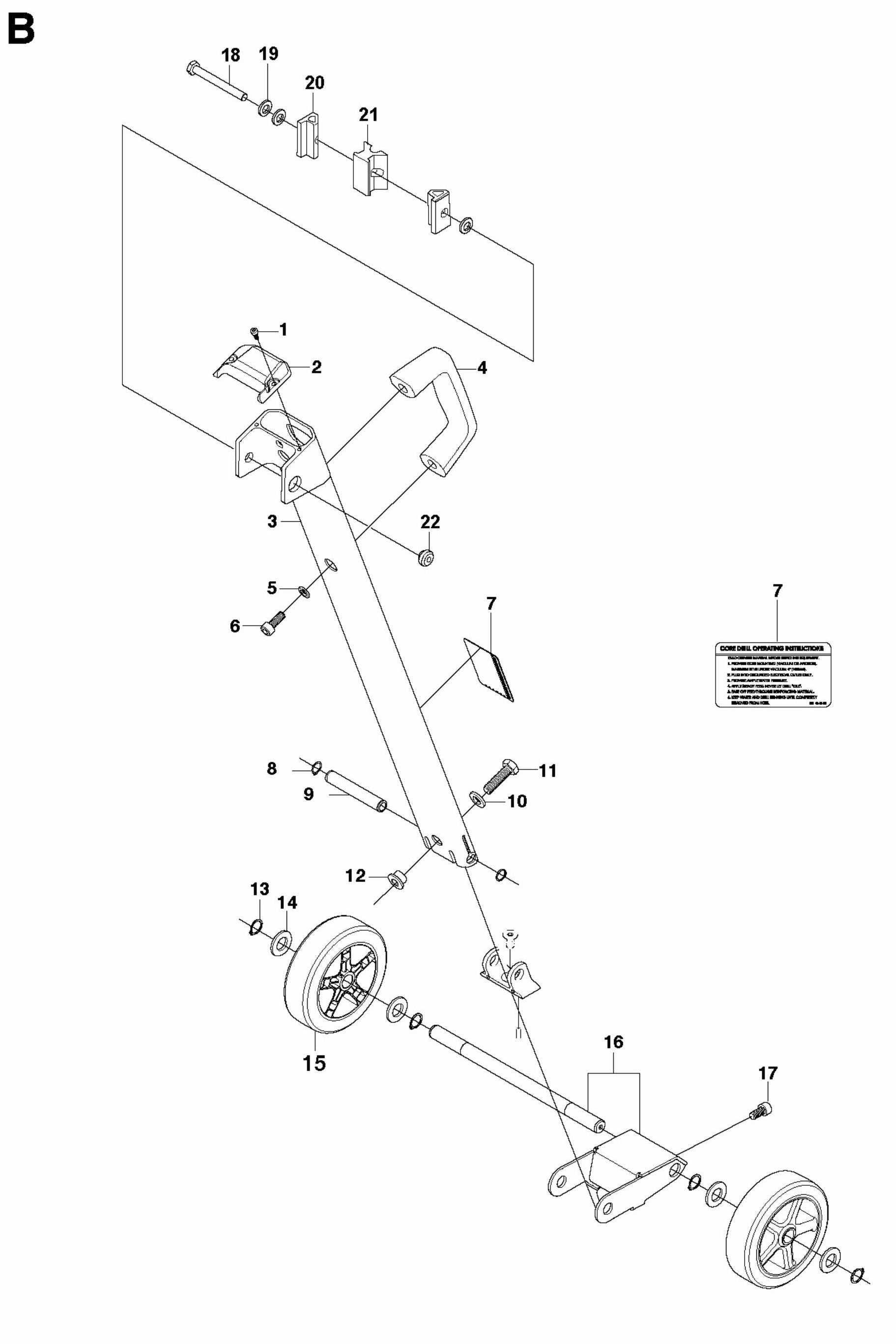 DS 250 Back Support Assembly Parts