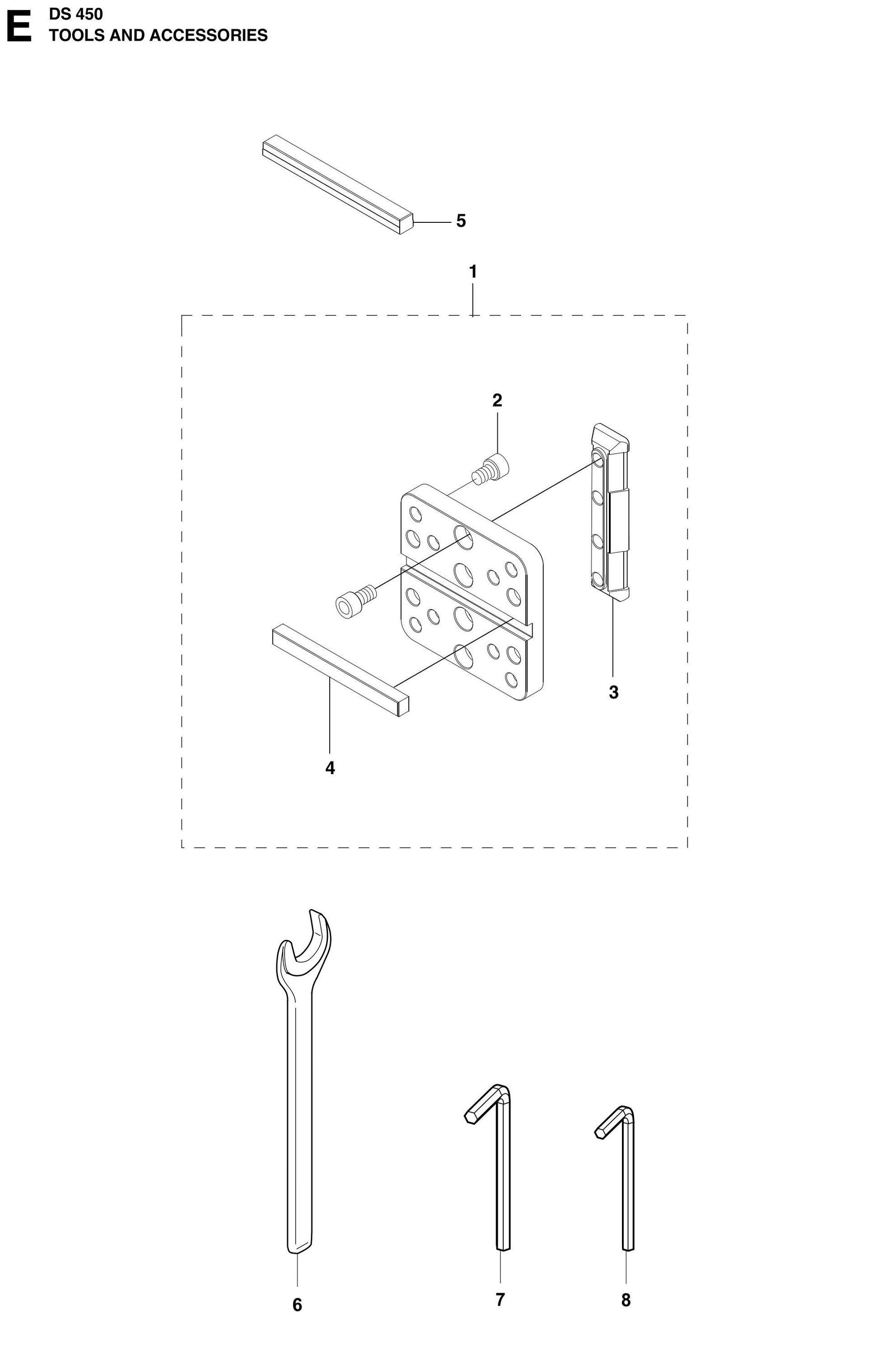 DS 450 Tools and Accessories Assembly Parts