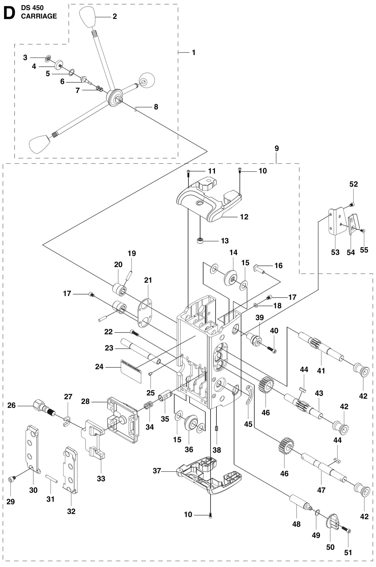 DS 450 Carriage Assembly Parts