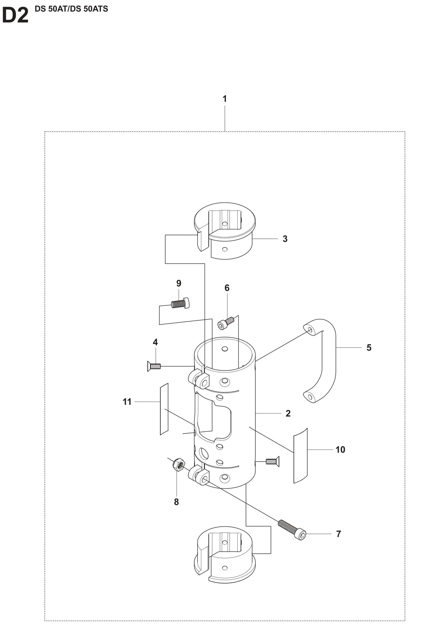 DS 50AT Shredder Case Assembly Parts