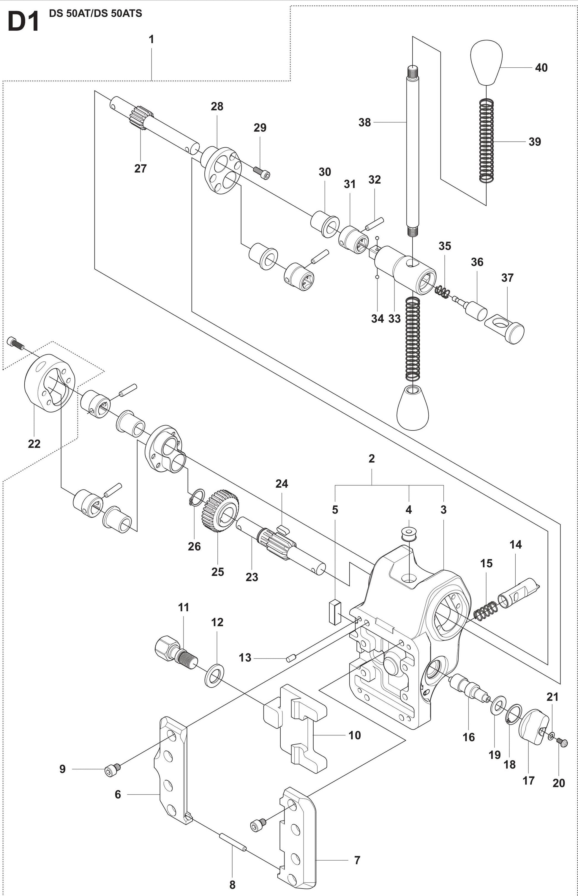 DS 50AT Carriage Assembly Parts