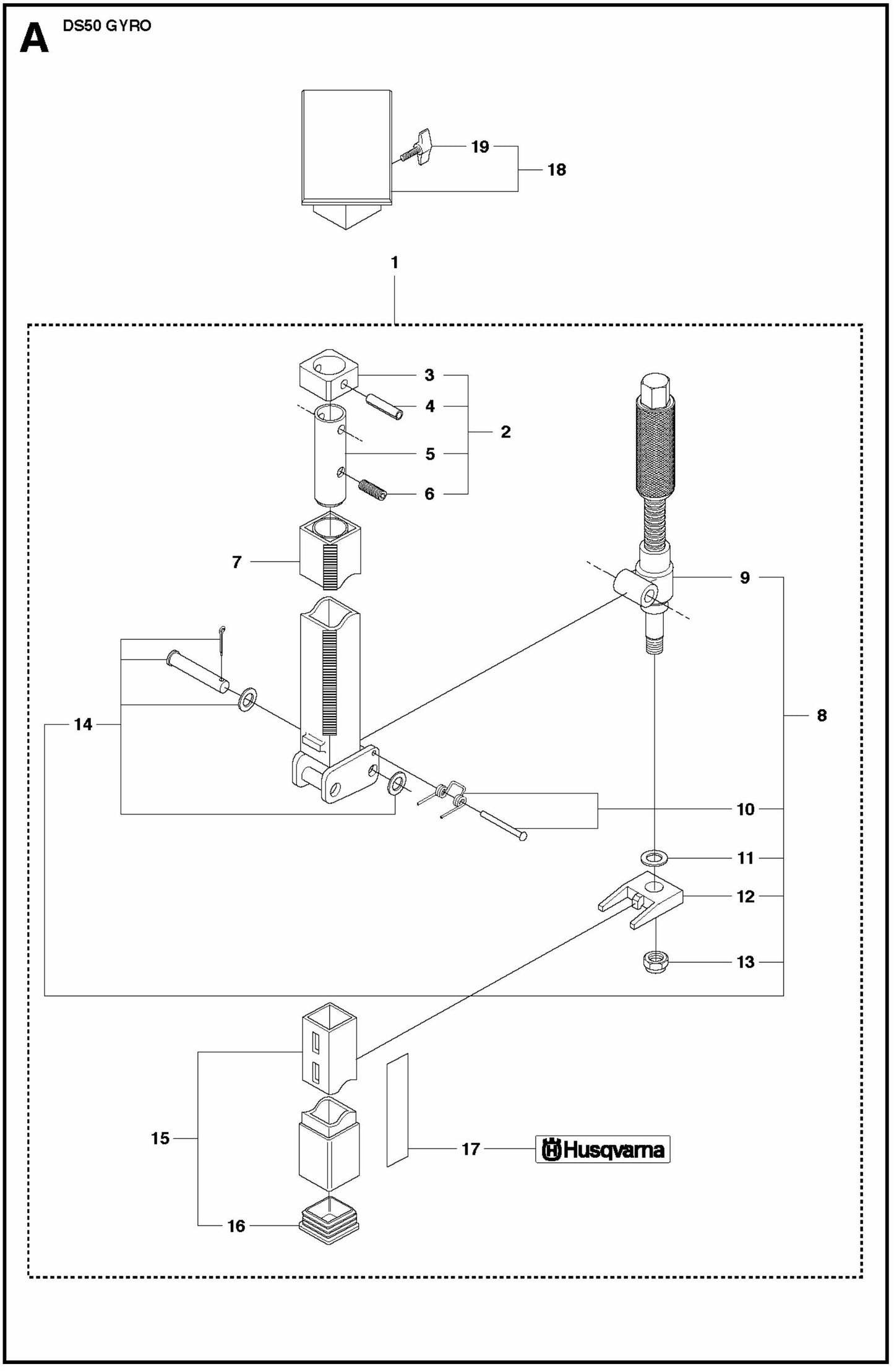 DS 50 Gyro Expandable Collumn Assembly Parts