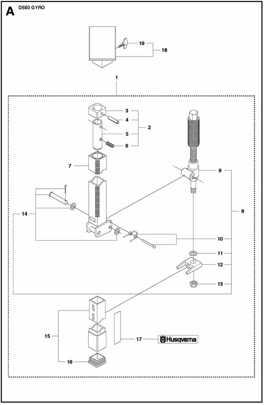 DS 50 Gyro Expandable Collumn Assembly Parts