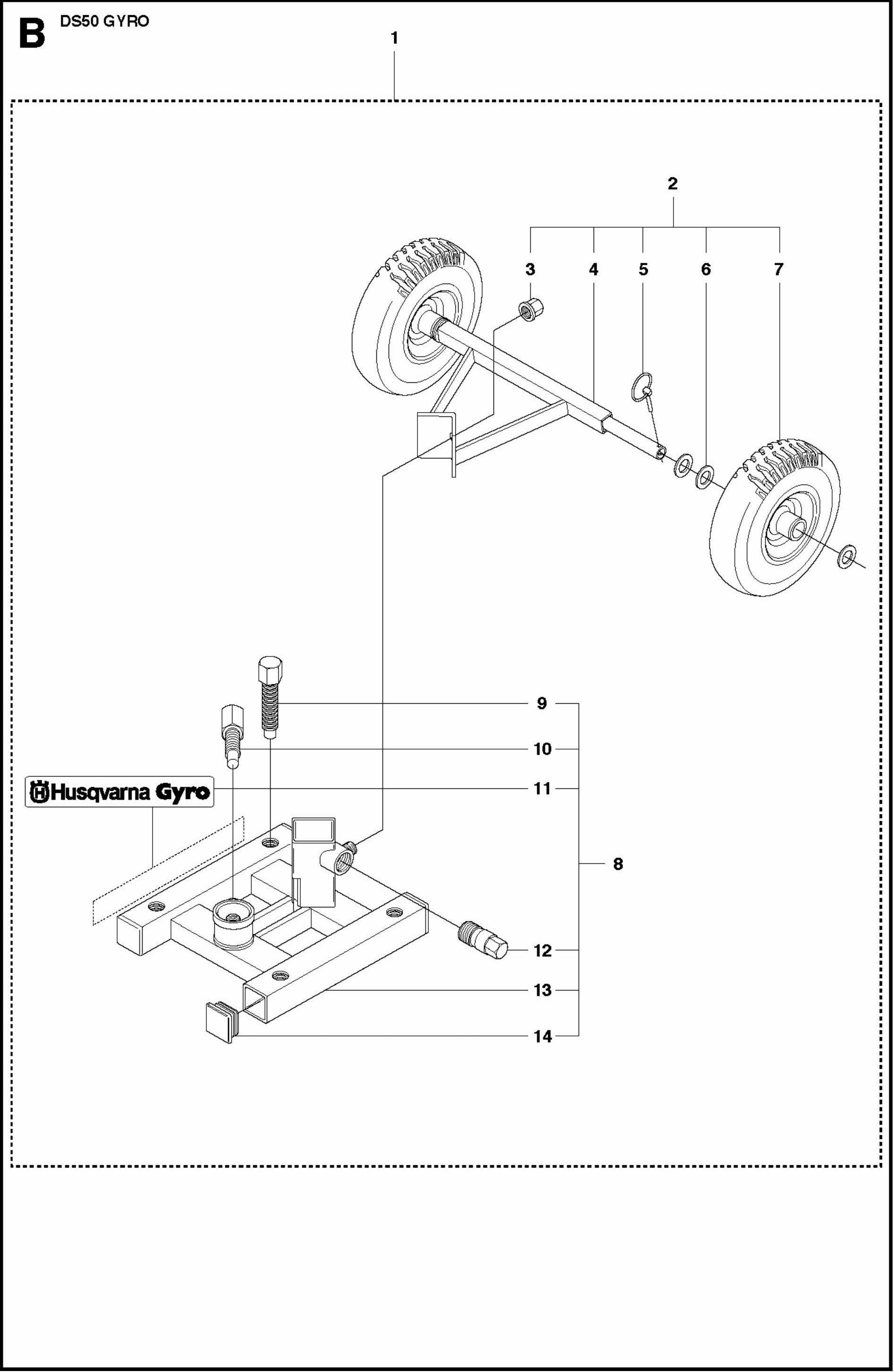 DS 50 Gyro Base Plate Assembly-1 Parts