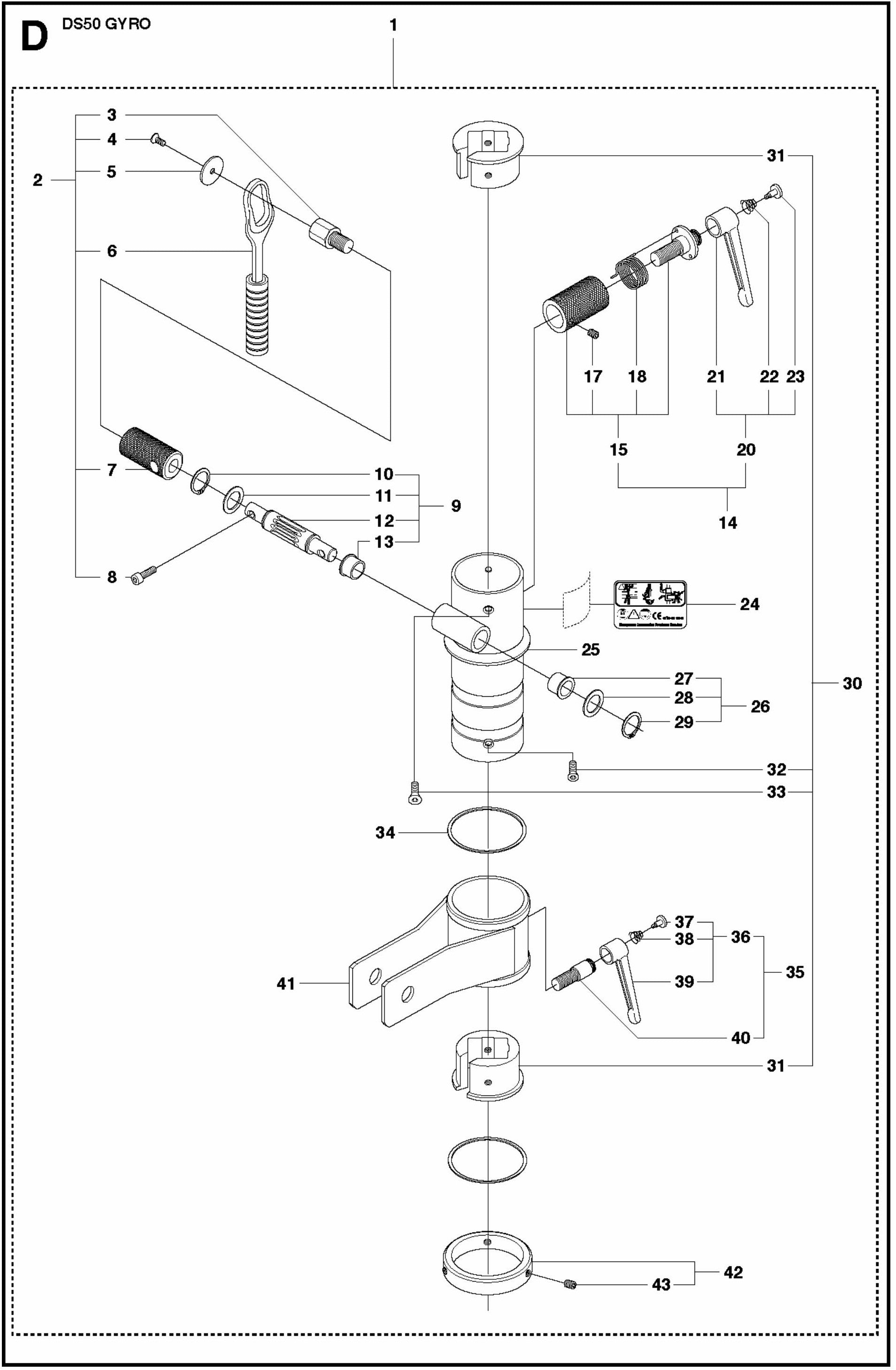 DS 50 Gyro Unit 1 Assembly Parts