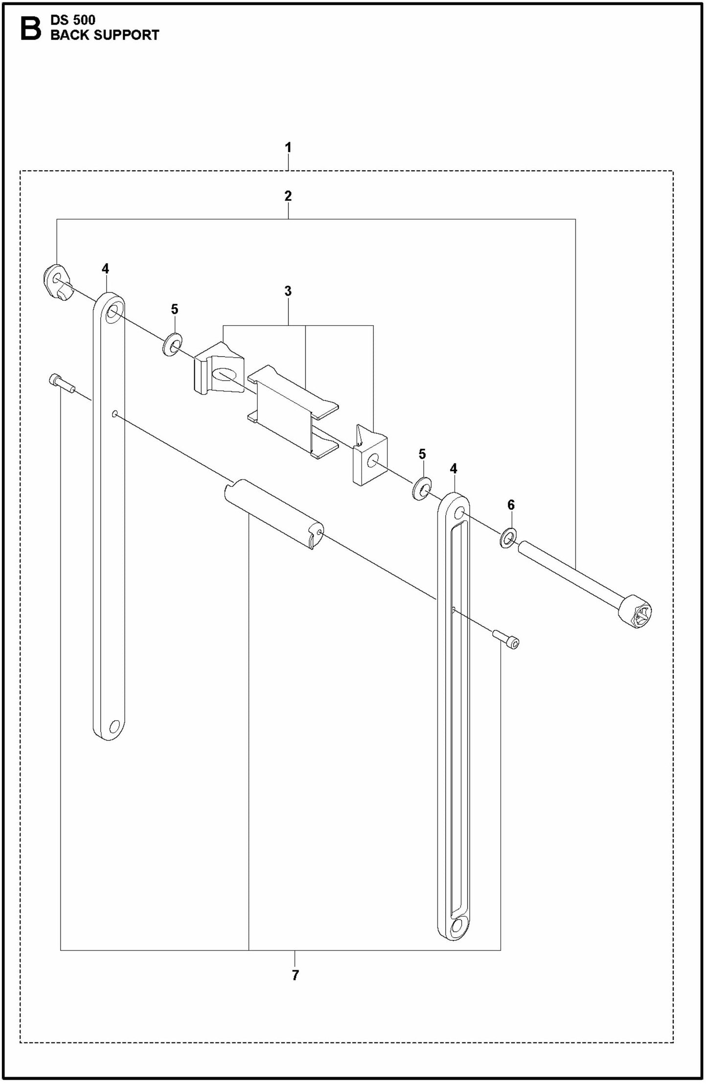 DS 500 Back Support Assembly Parts