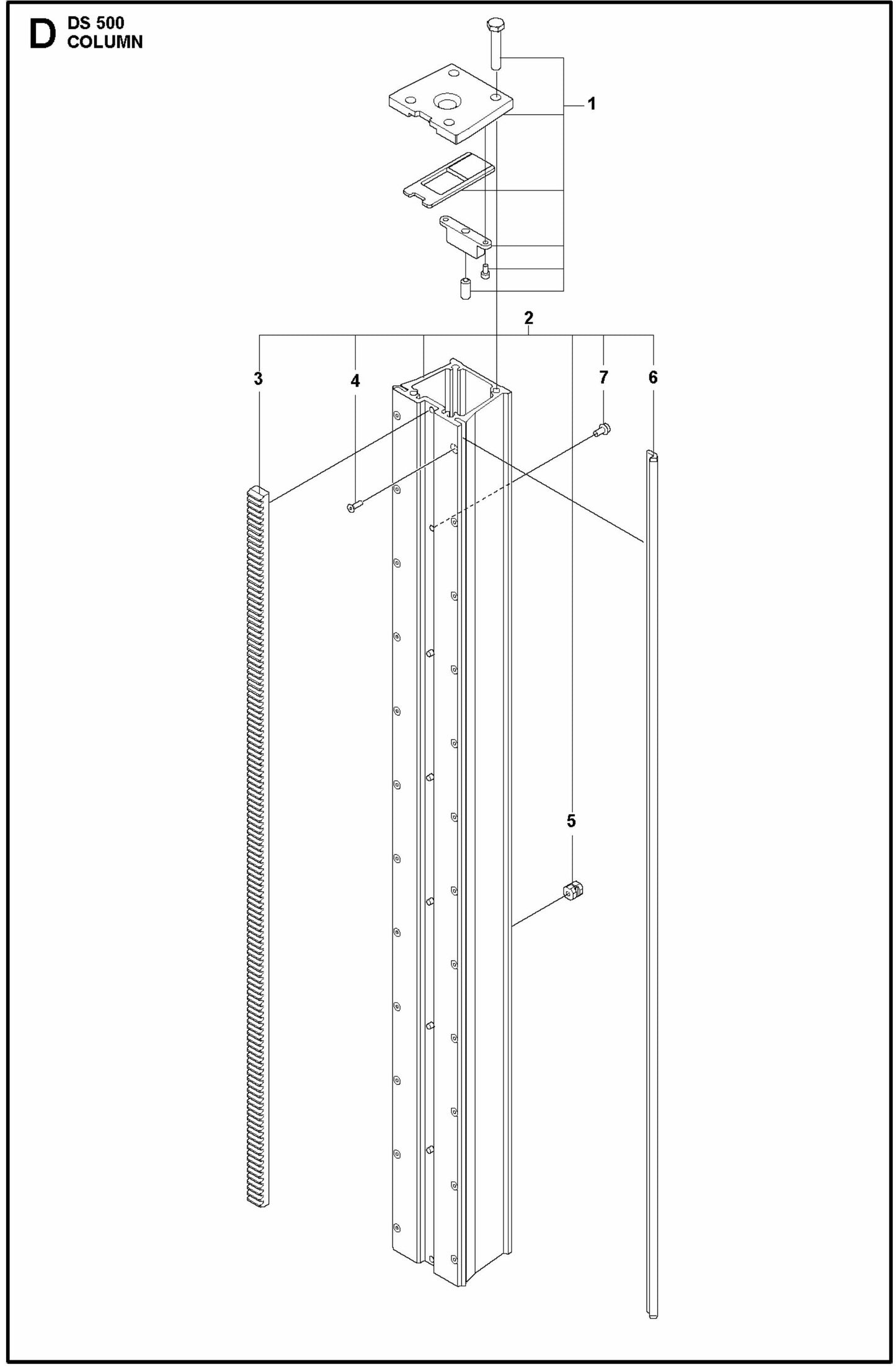 DS 500 Column Assembly Parts
