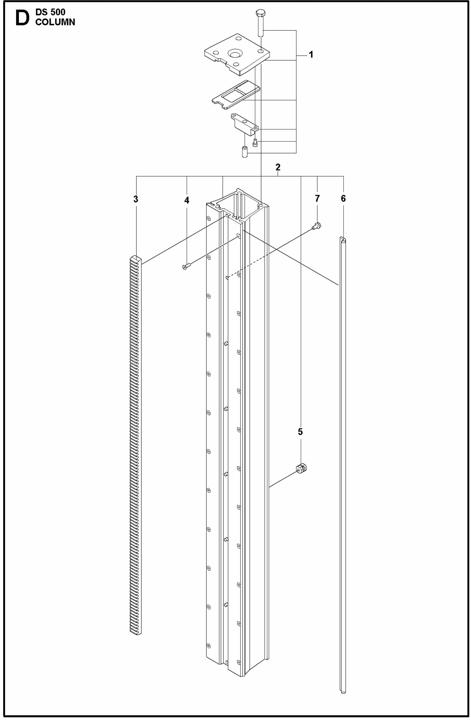 DS 500 Column Assembly Parts