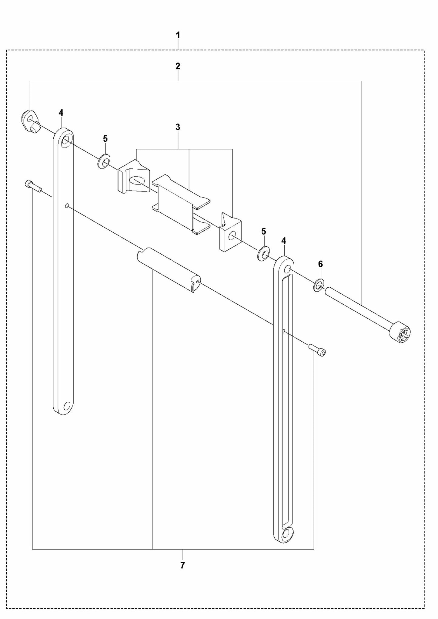 DS 500 Back Support Assembly Parts by Husqvarna