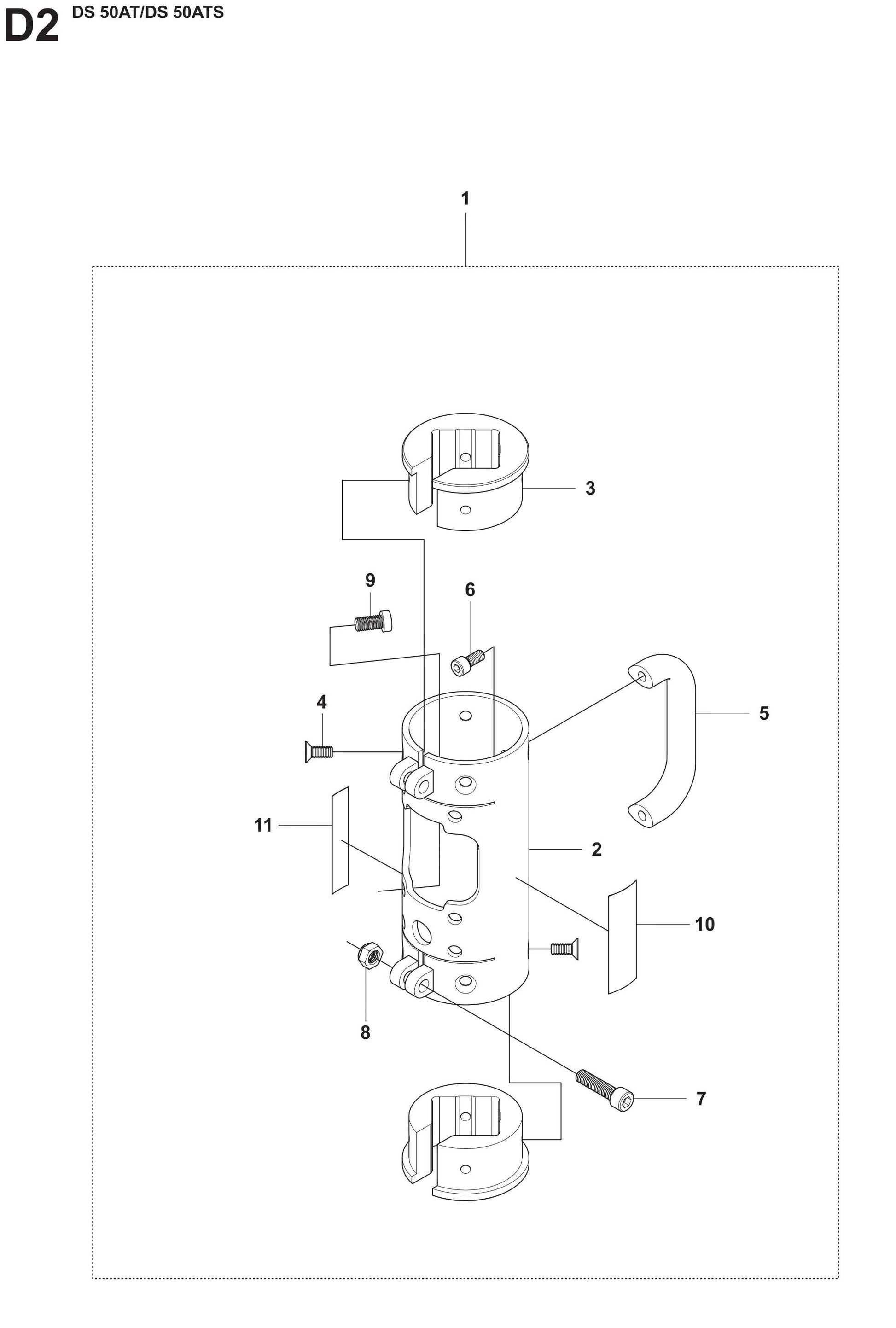 DS 50ATS Shredder Case Assembly Parts