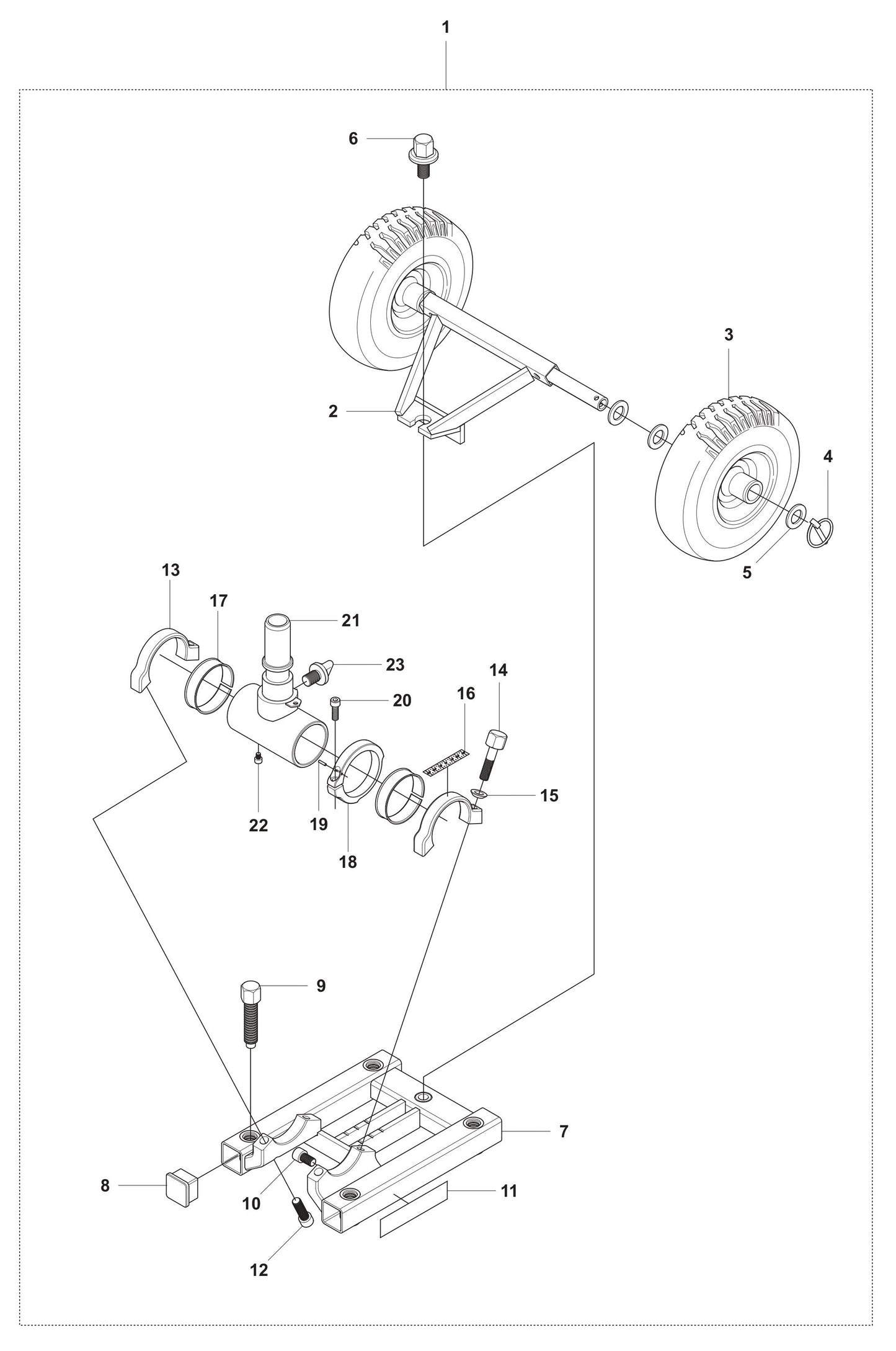 DS 50AT Base Plate Assembly Parts by Husqvarna