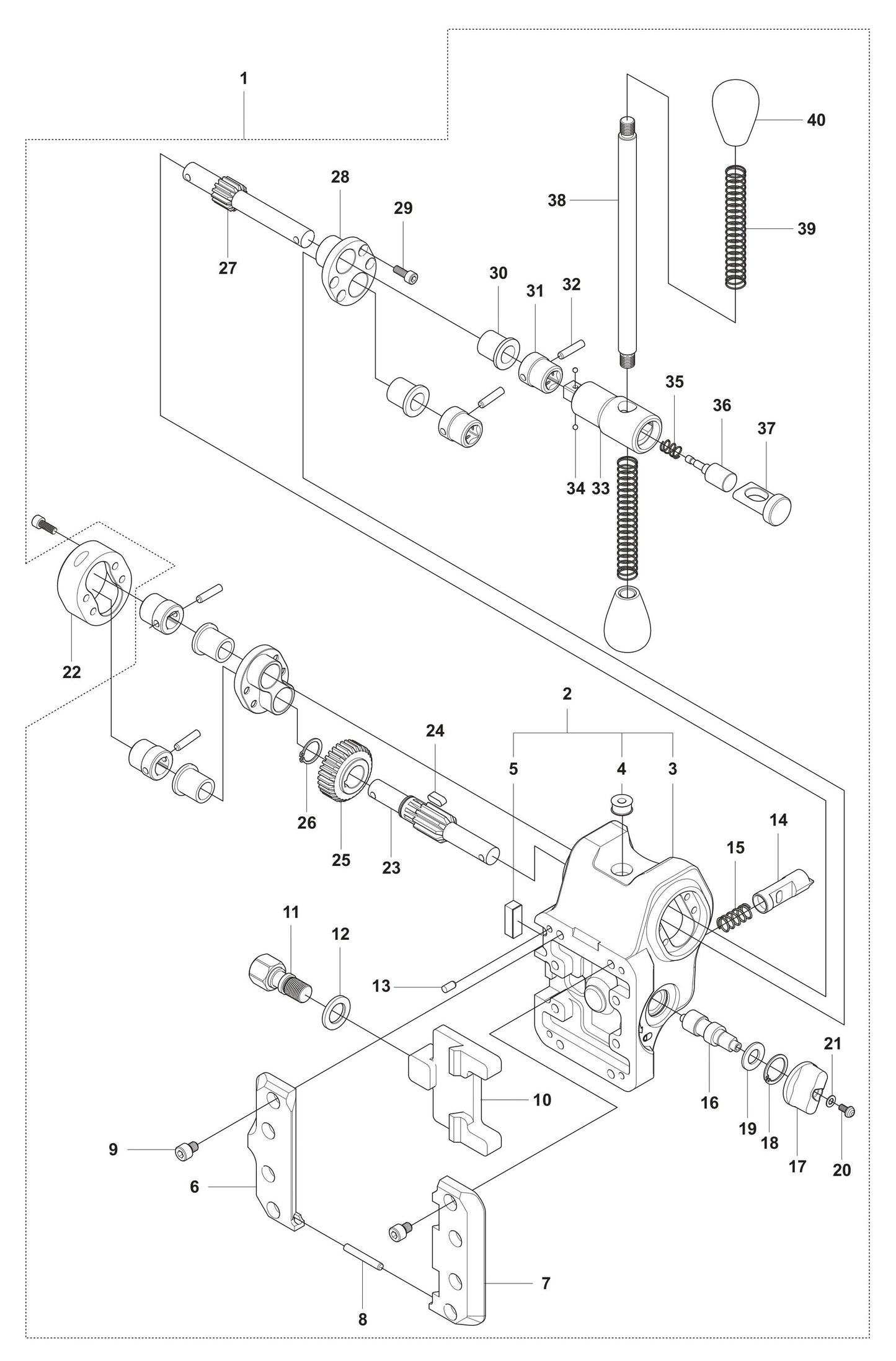 DS 50AT Carriage Assembly Parts by Husqvarna