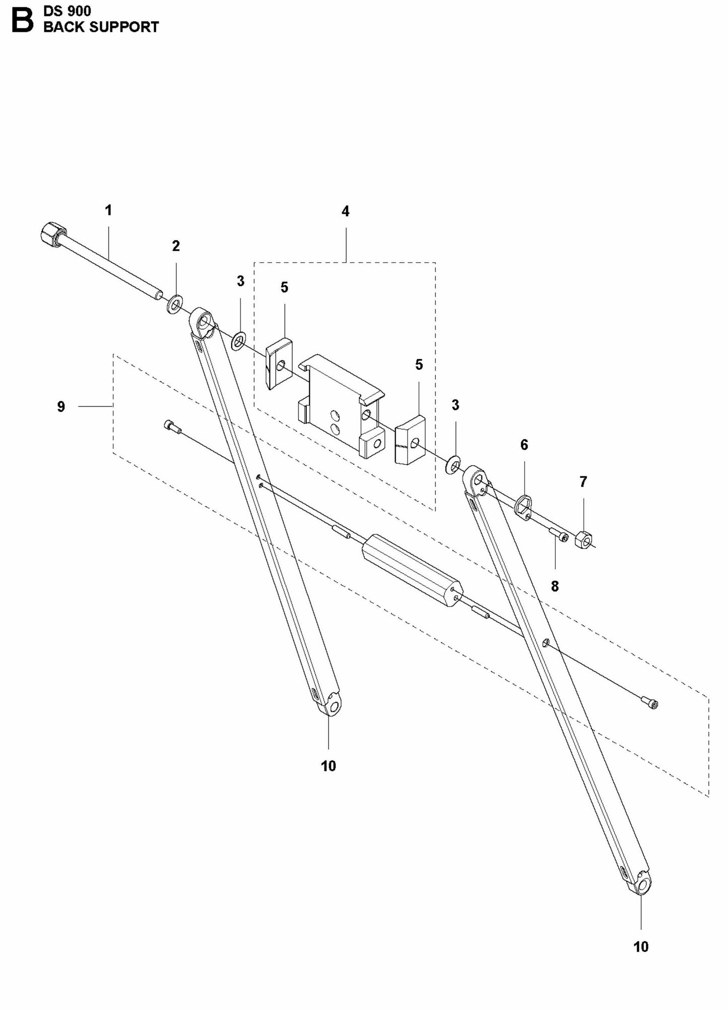 DS 900 Back Support Assembly Parts